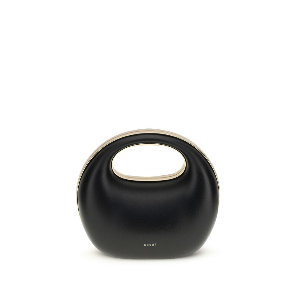 Sacai Black Calf Leather Bos Taurus Women's Handbag