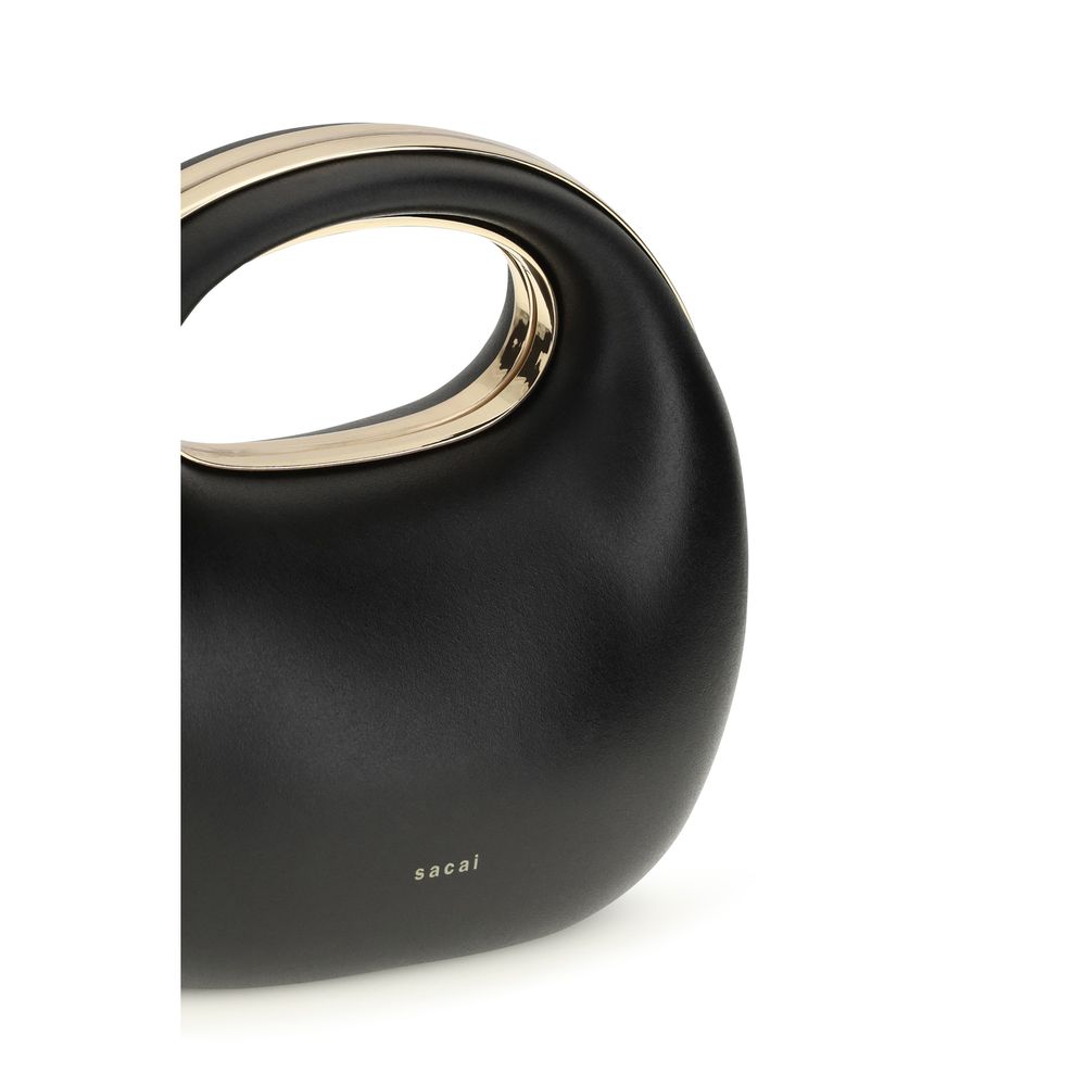 Sacai Black Calf Leather Bos Taurus Women's Handbag