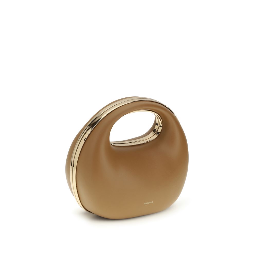Sacai Brown Calf Leather Bos Taurus Women's Handbag