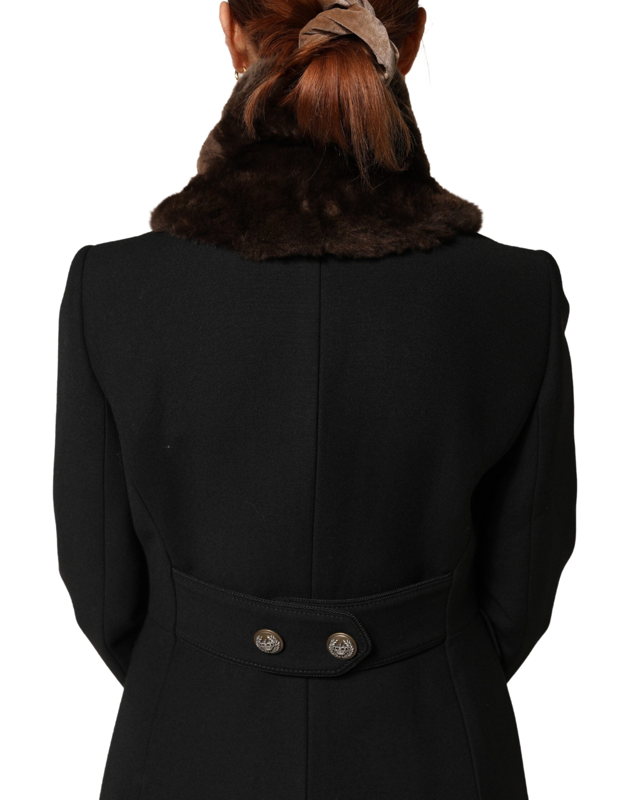 Dolce & Gabbana Brown Fur Shoulder Collar Neck Wrap 60cm x 14cm Women's Scarf