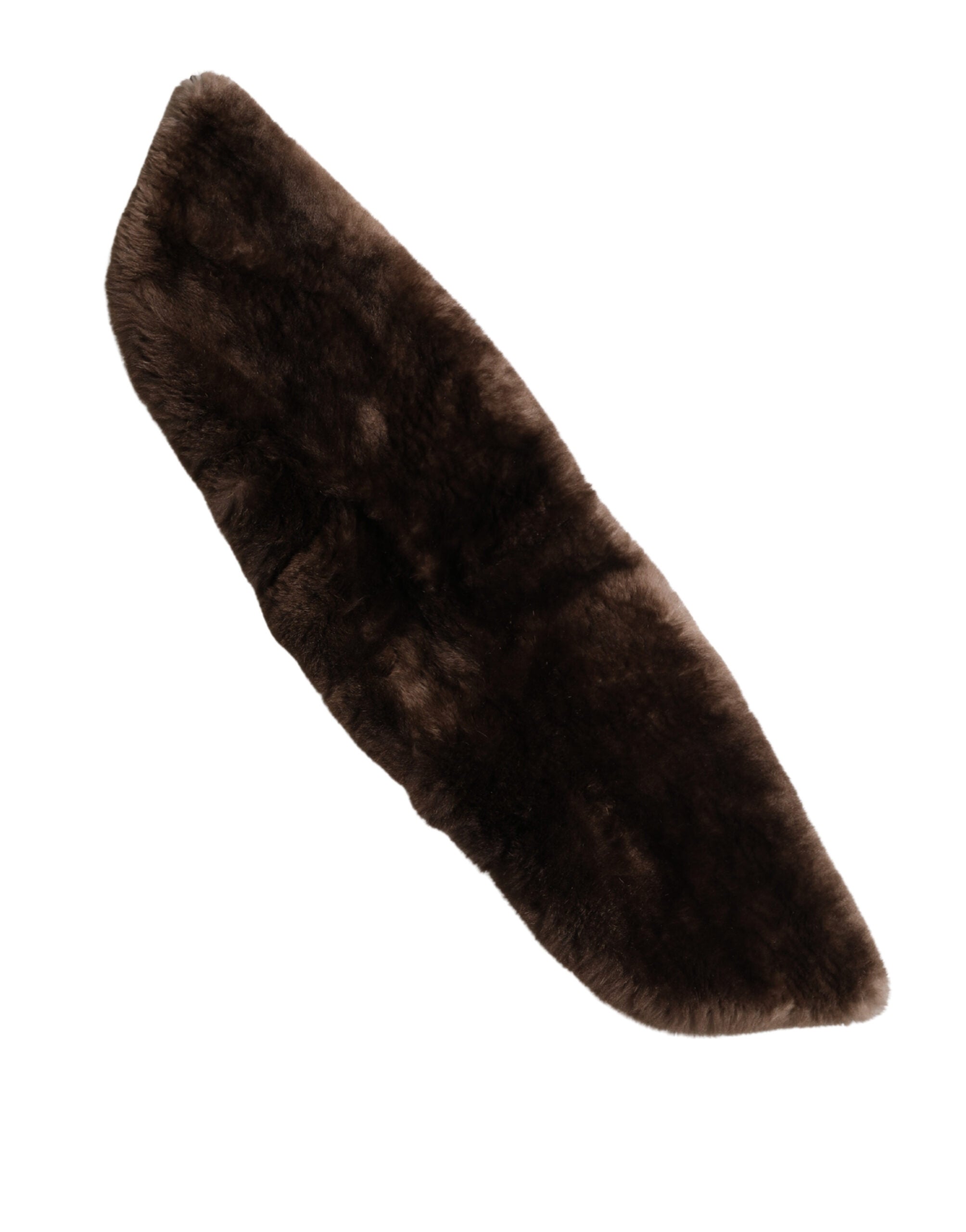 Dolce & Gabbana Brown Fur Shoulder Collar Neck Wrap 60cm x 14cm Women's Scarf