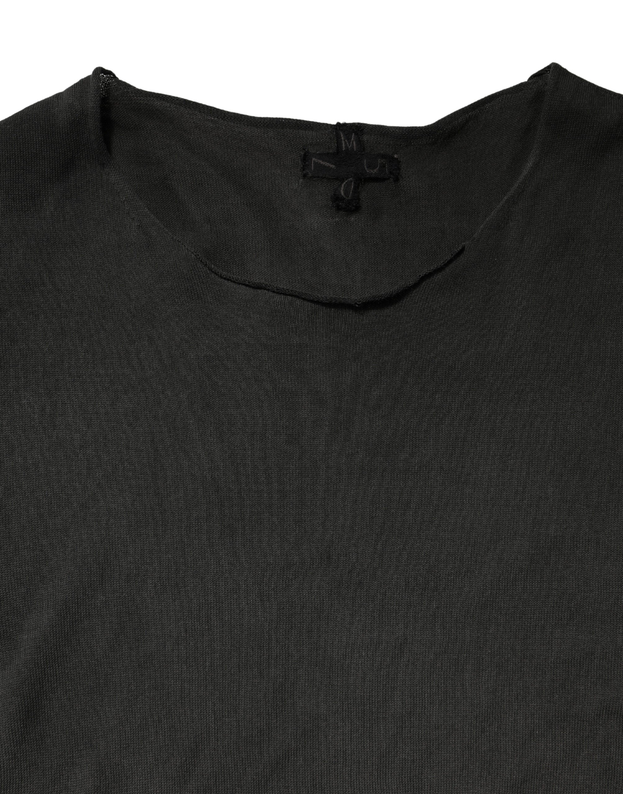 Dolce & Gabbana Sweater Black Cotton Crewneck Men's Sweatshirt
