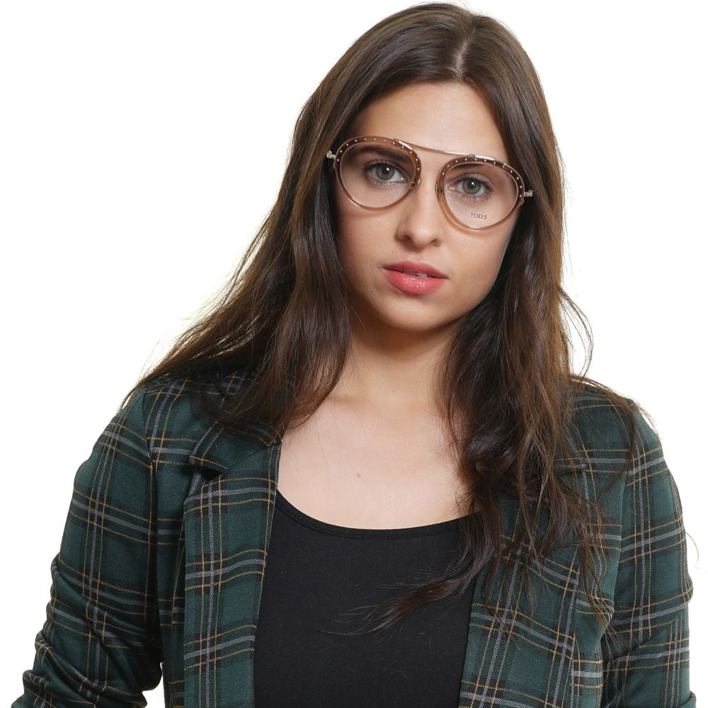 Tod's Brown Metal & Plastic Glasses Women's (Frames)