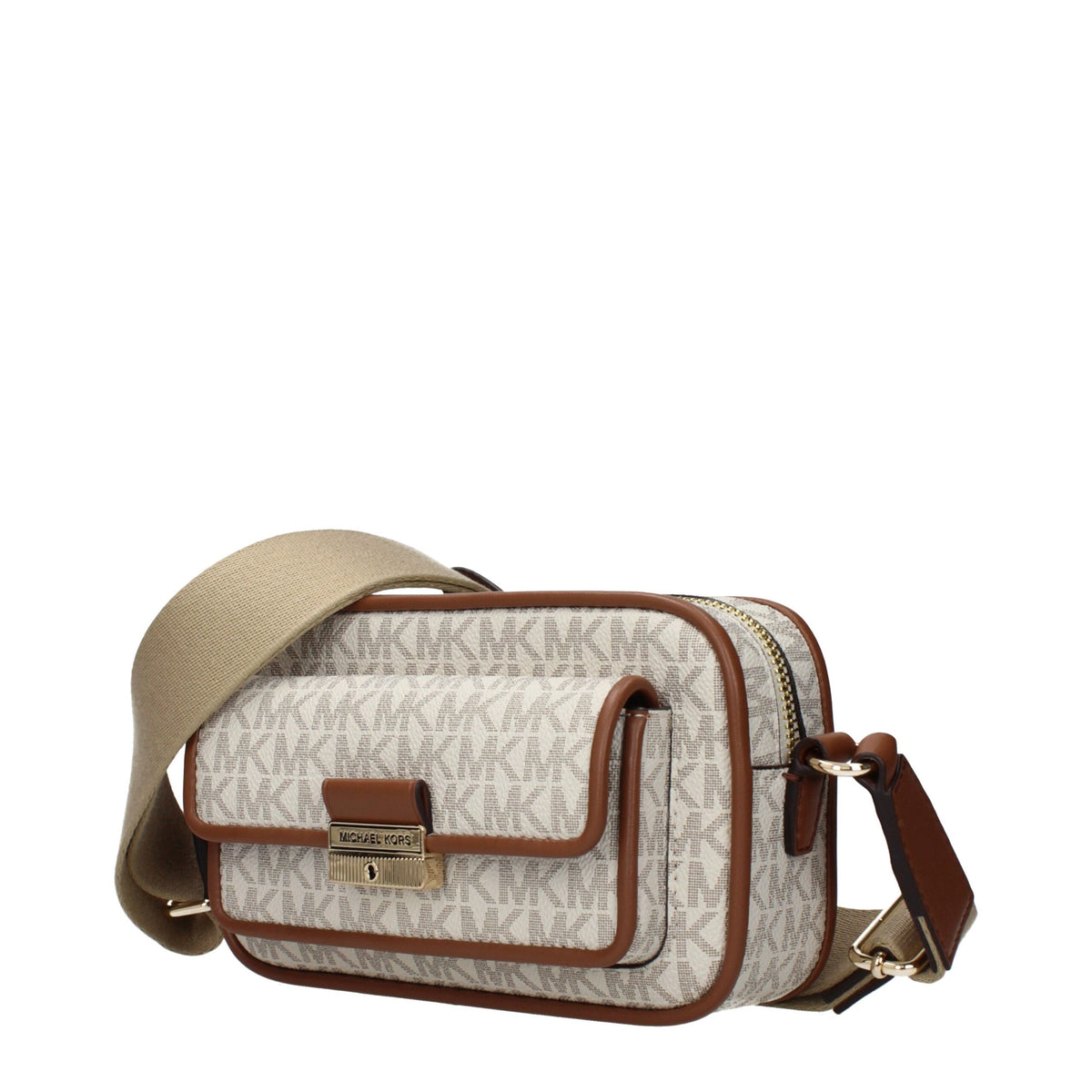 Michael Kors Beige Fabric Crossbody Women's Bag