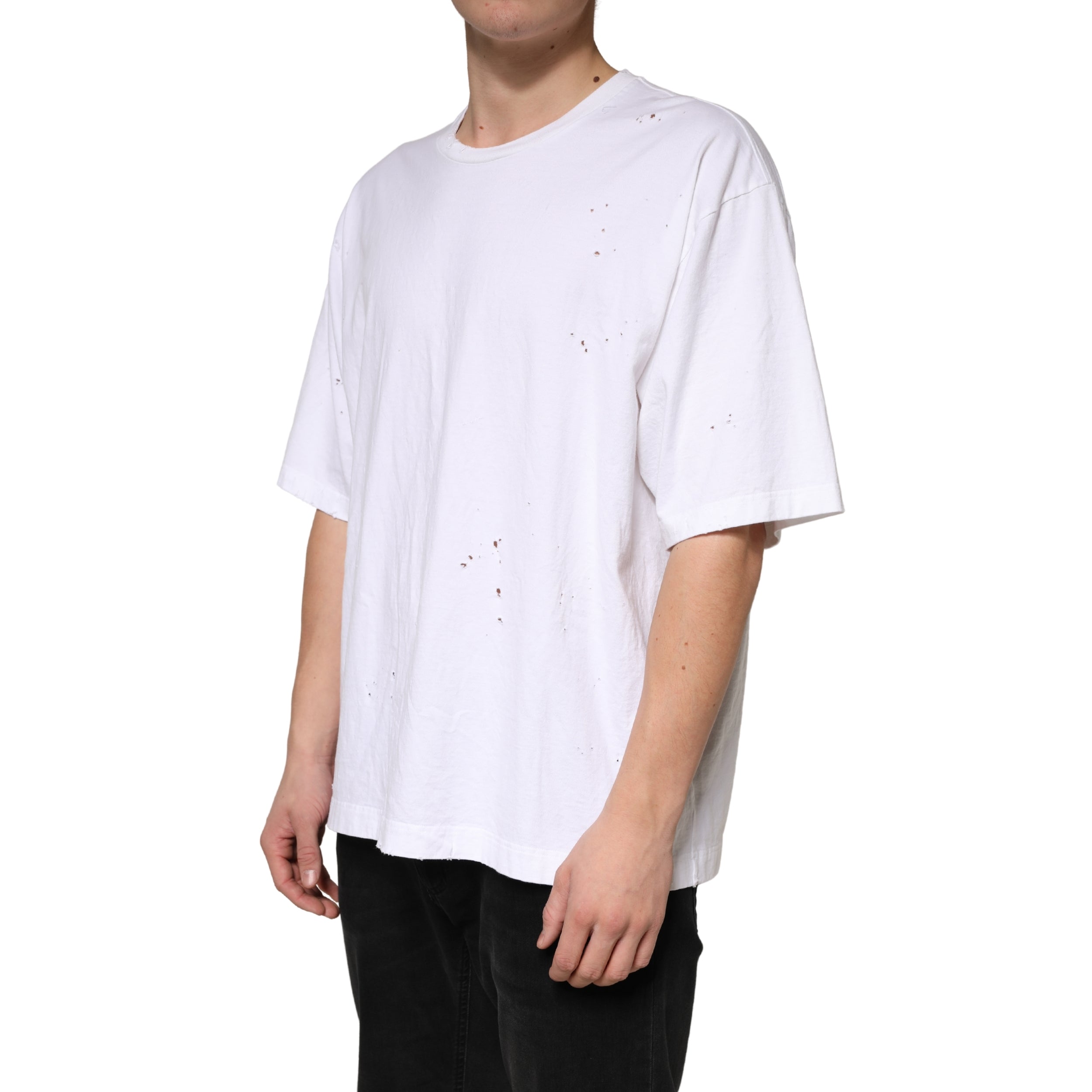 Dolce & Gabbana White Cotton Crewneck Short Sleeve Men's T-Shirt