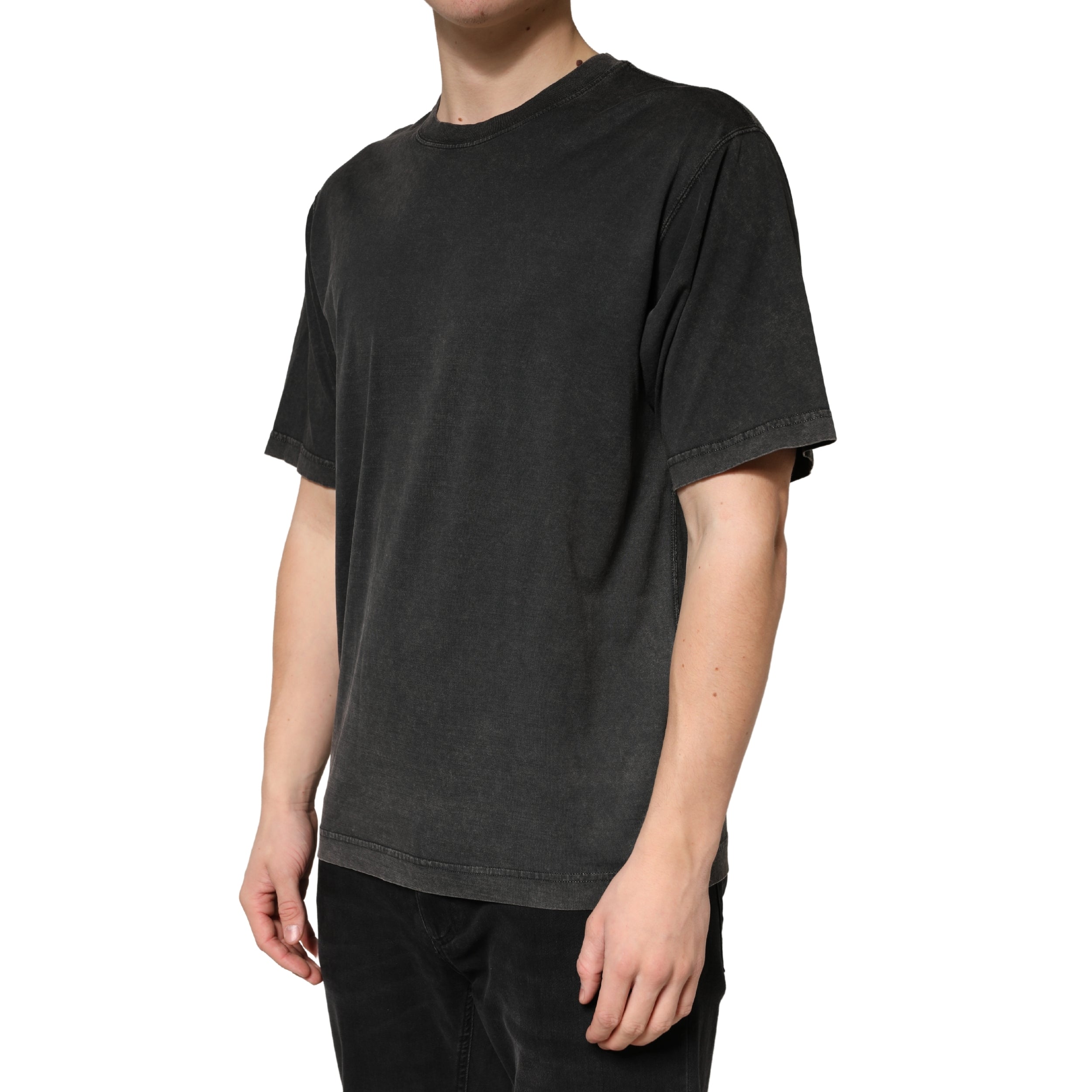 Dolce & Gabbana Black Cotton Crewneck Short Sleeve Men's T-Shirt