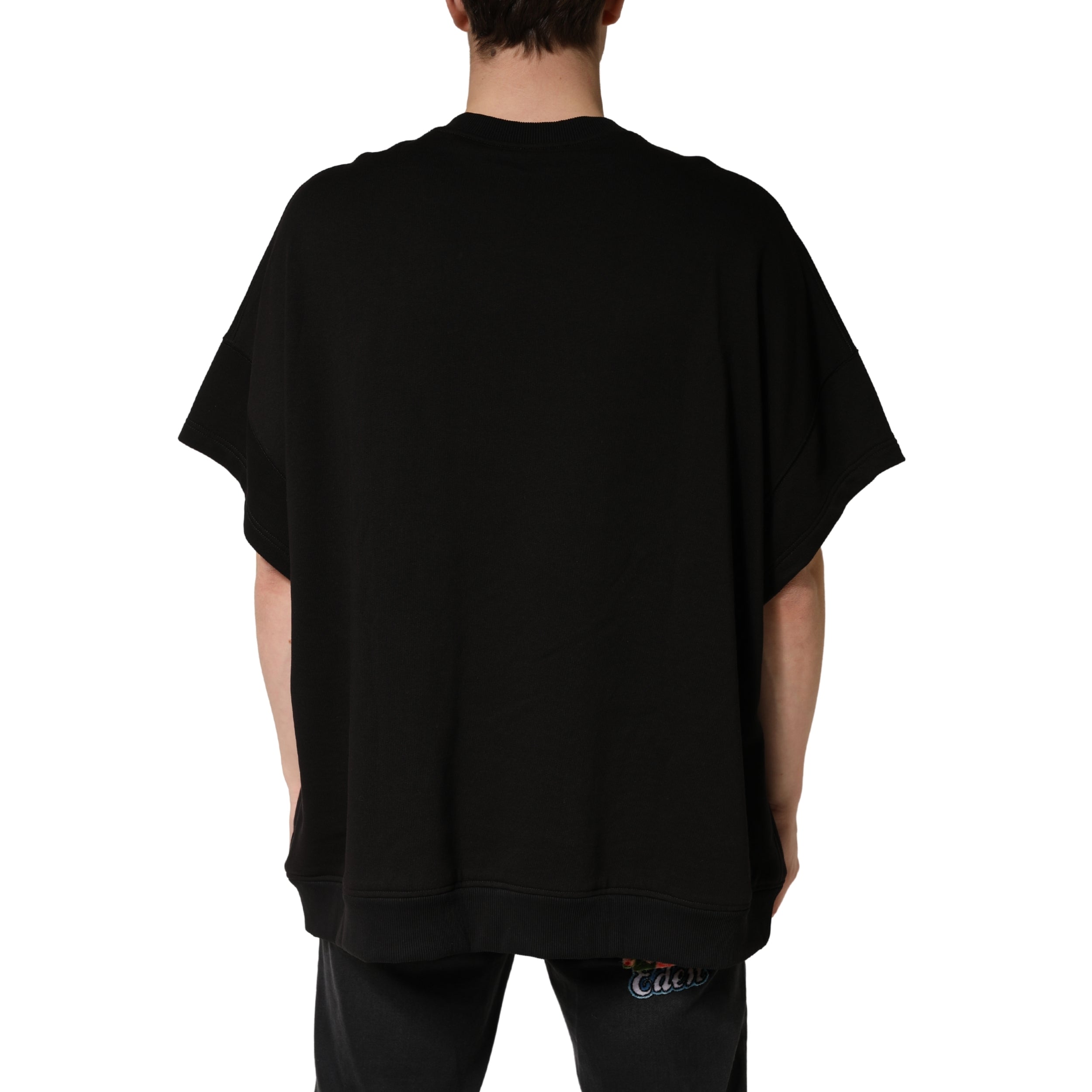Dolce & Gabbana Black Cotton Crewneck Short Sleeve Men's T-Shirt