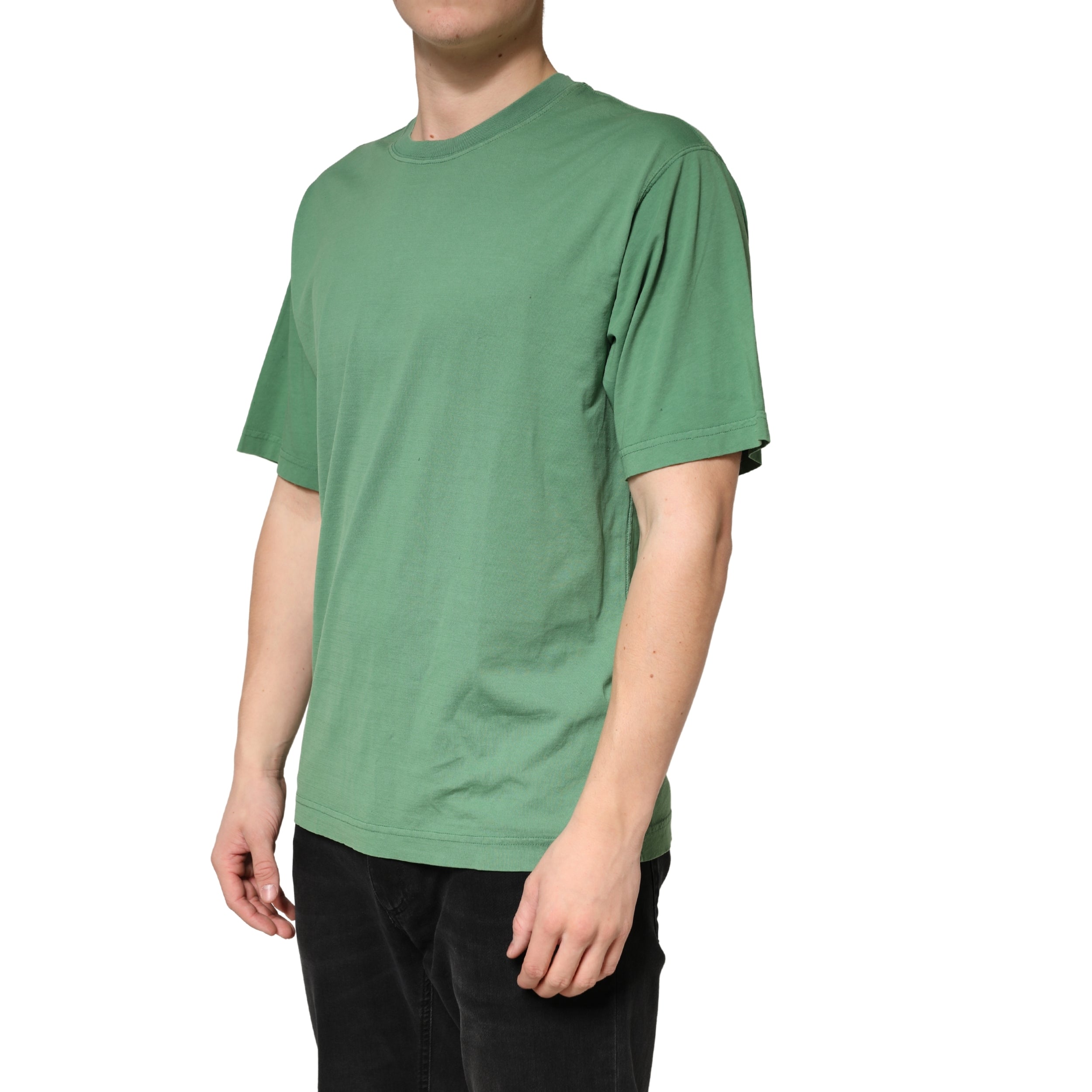 Dolce & Gabbana LightGreen Cotton Crewneck Short Sleeve Men's T-Shirt (Pre-Owned)