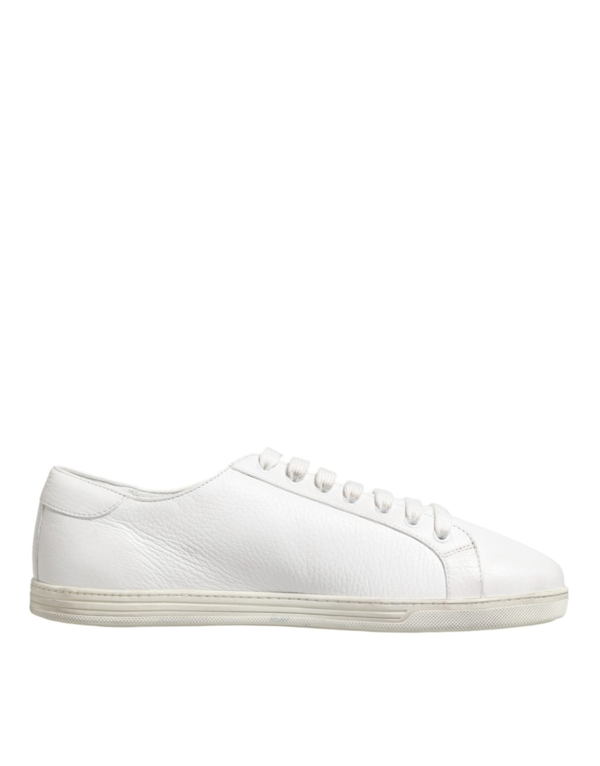 Dolce & Gabbana White Bianco Leather Men Low Top Sneakers Men's Shoes (Pre-Owned)