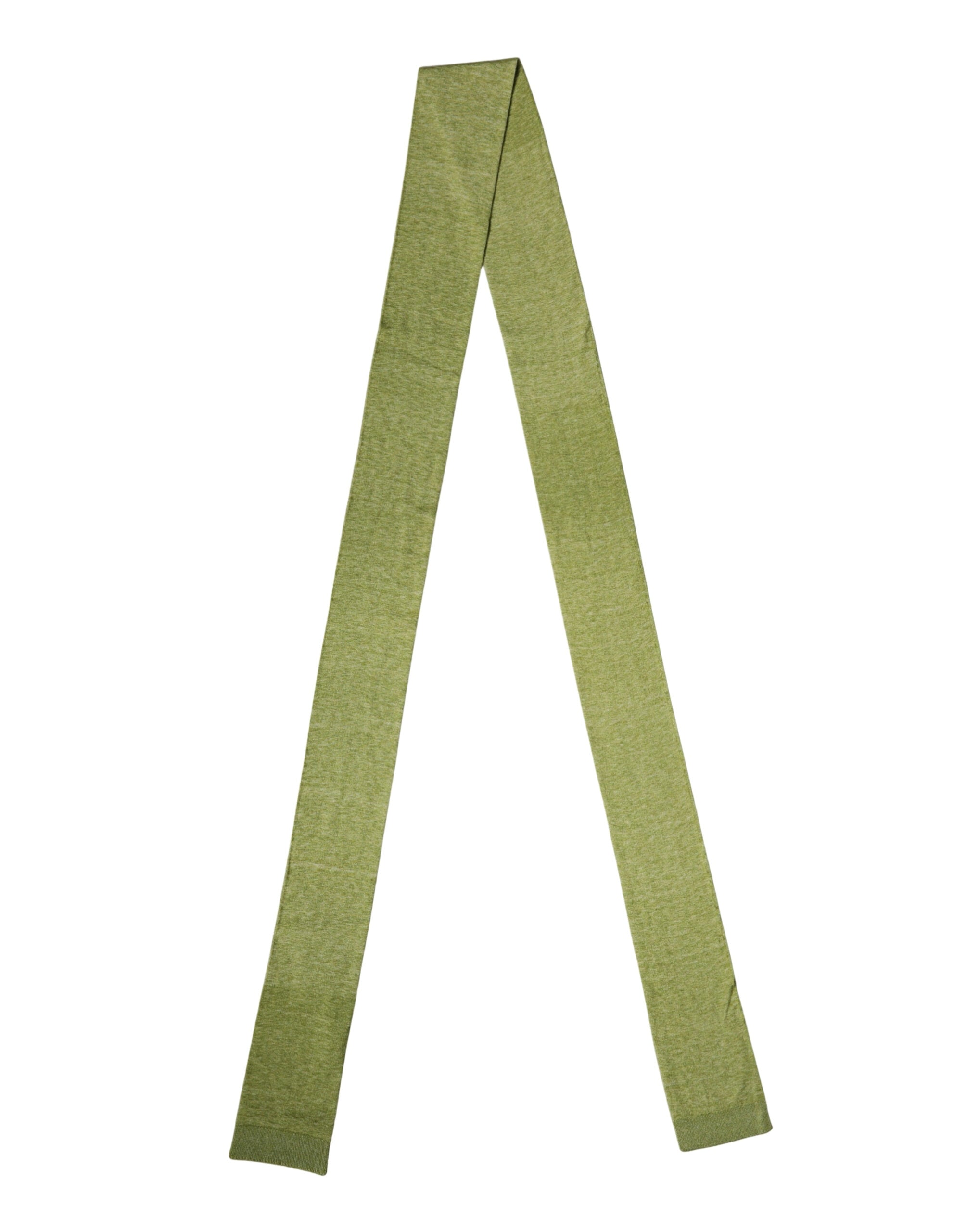Dolce & Gabbana Green Cashmere Knitted Neck Foulard 280cm x11cm Men Men's Scarf