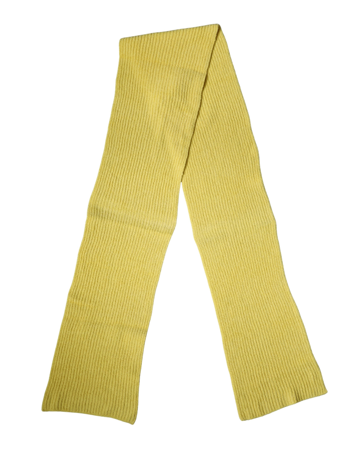 Dolce & Gabbana Yellow Cotton Knitted Neck Foulard 270cm x 31cm Men Men's Scarf