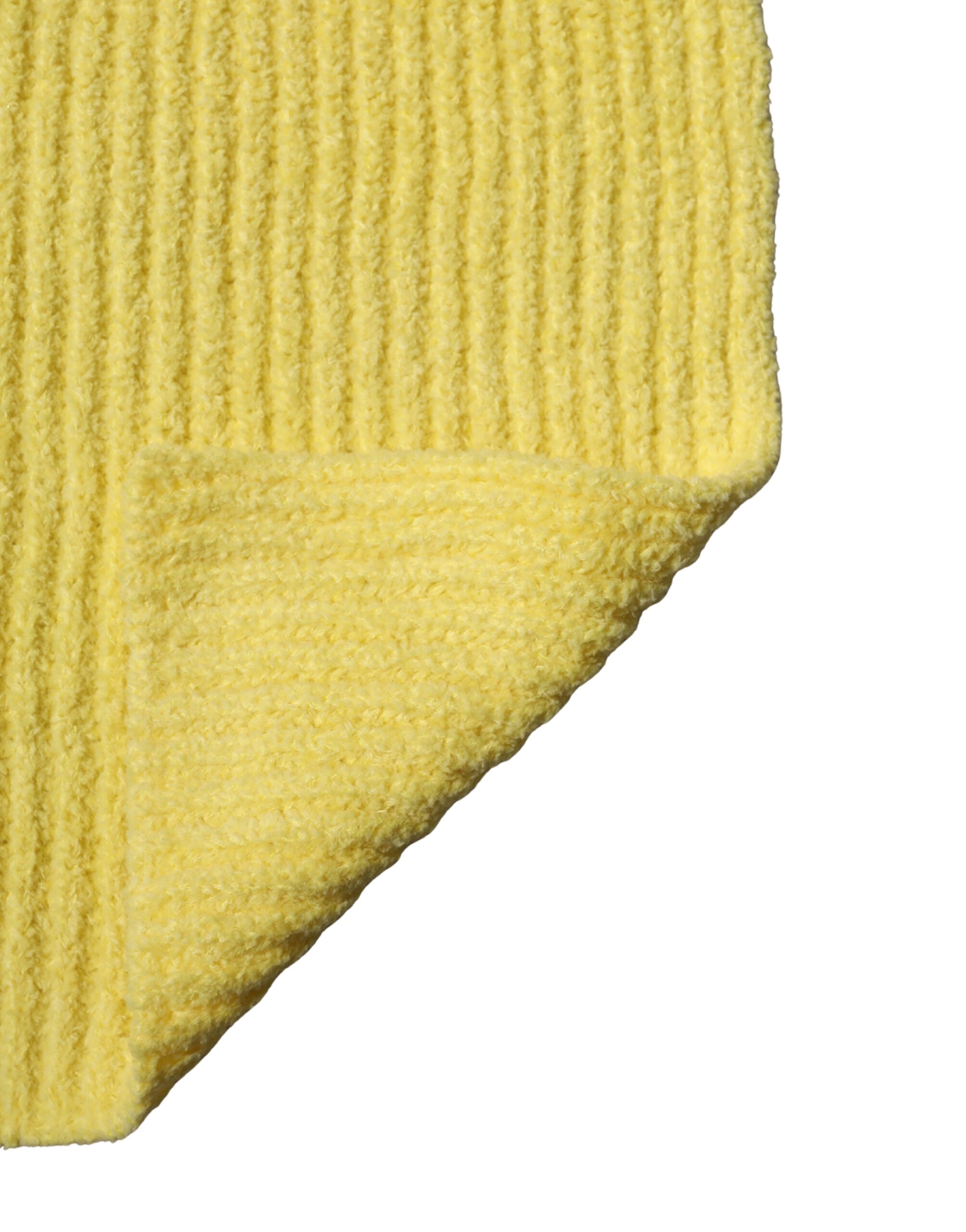 Dolce & Gabbana Yellow Cotton Knitted Neck Foulard 270cm x 31cm Men Men's Scarf