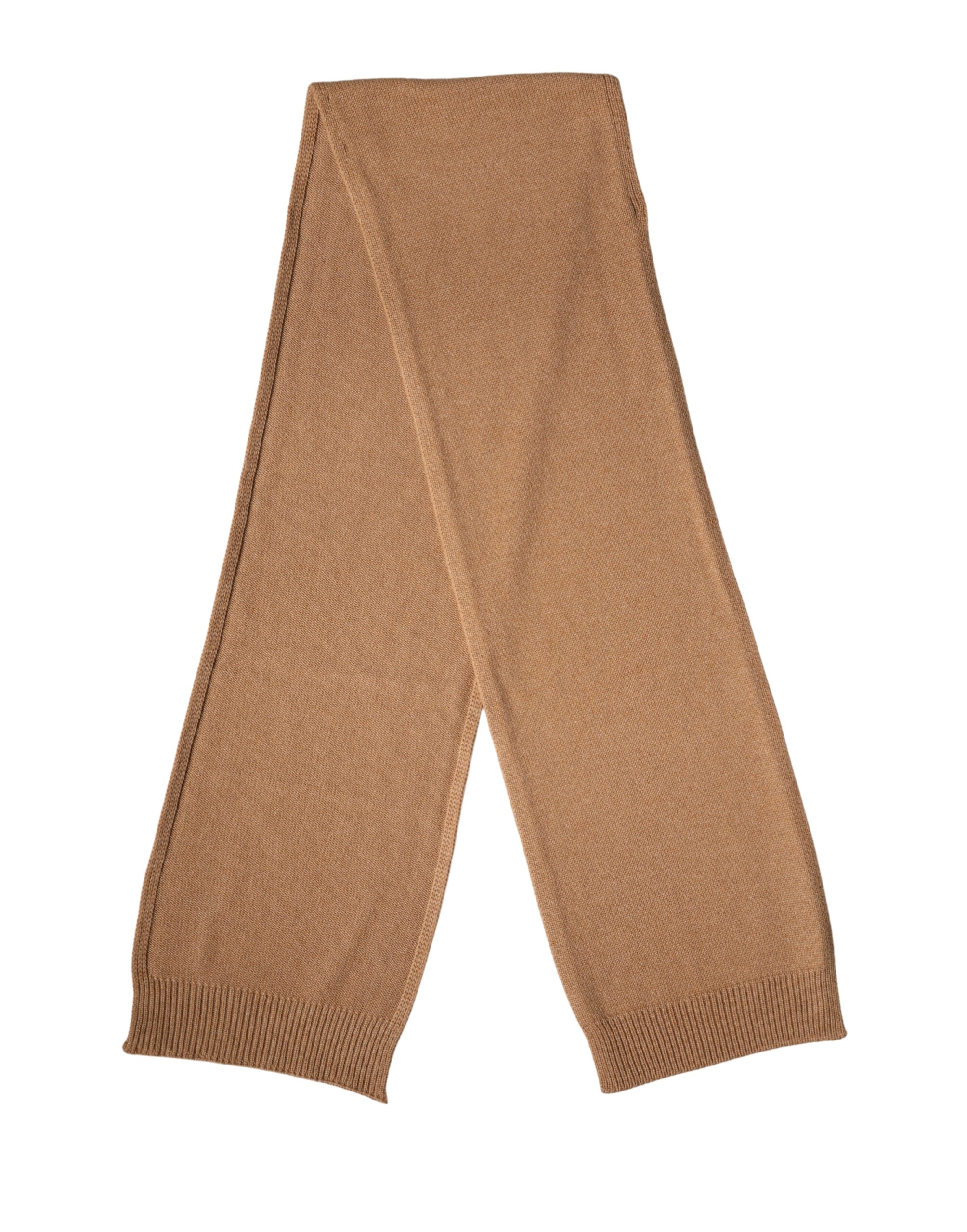 Dolce & Gabbana Brown Cashmere Knitted Foulard 207cm x 29cm Men Men's Scarf