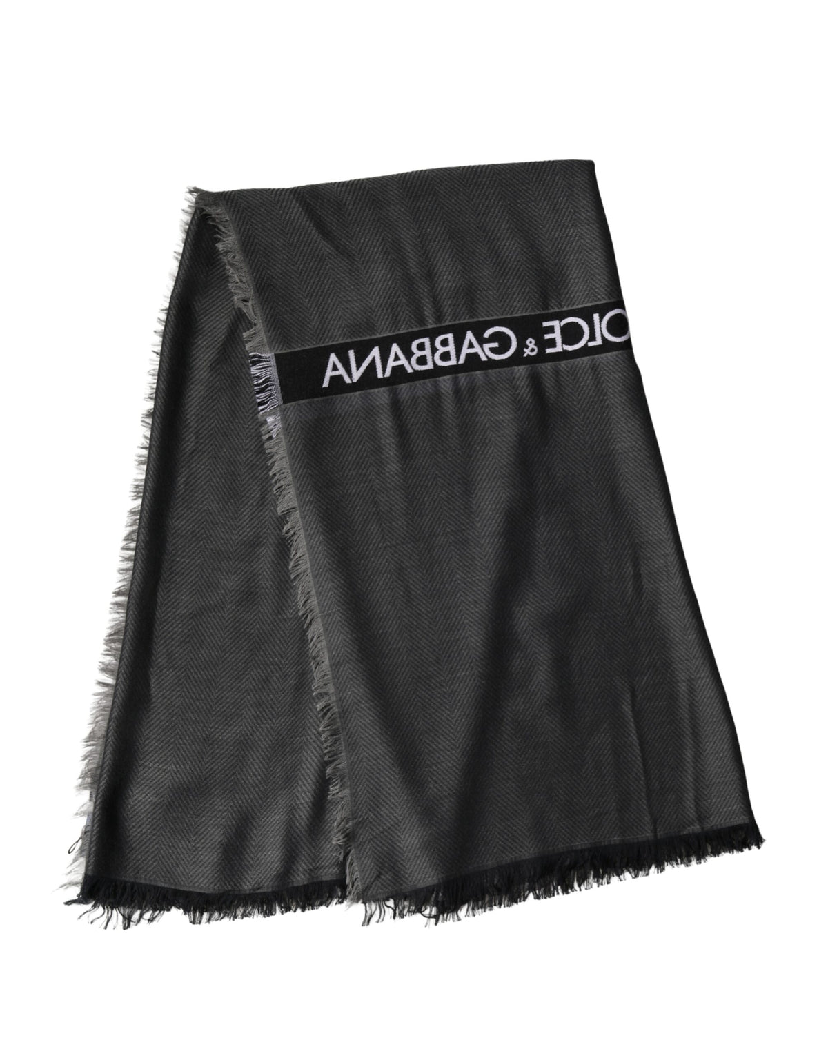 Dolce & Gabbana Black Modal Warmer Shawl Fringes 140cm x 134cm Men Men's Scarf