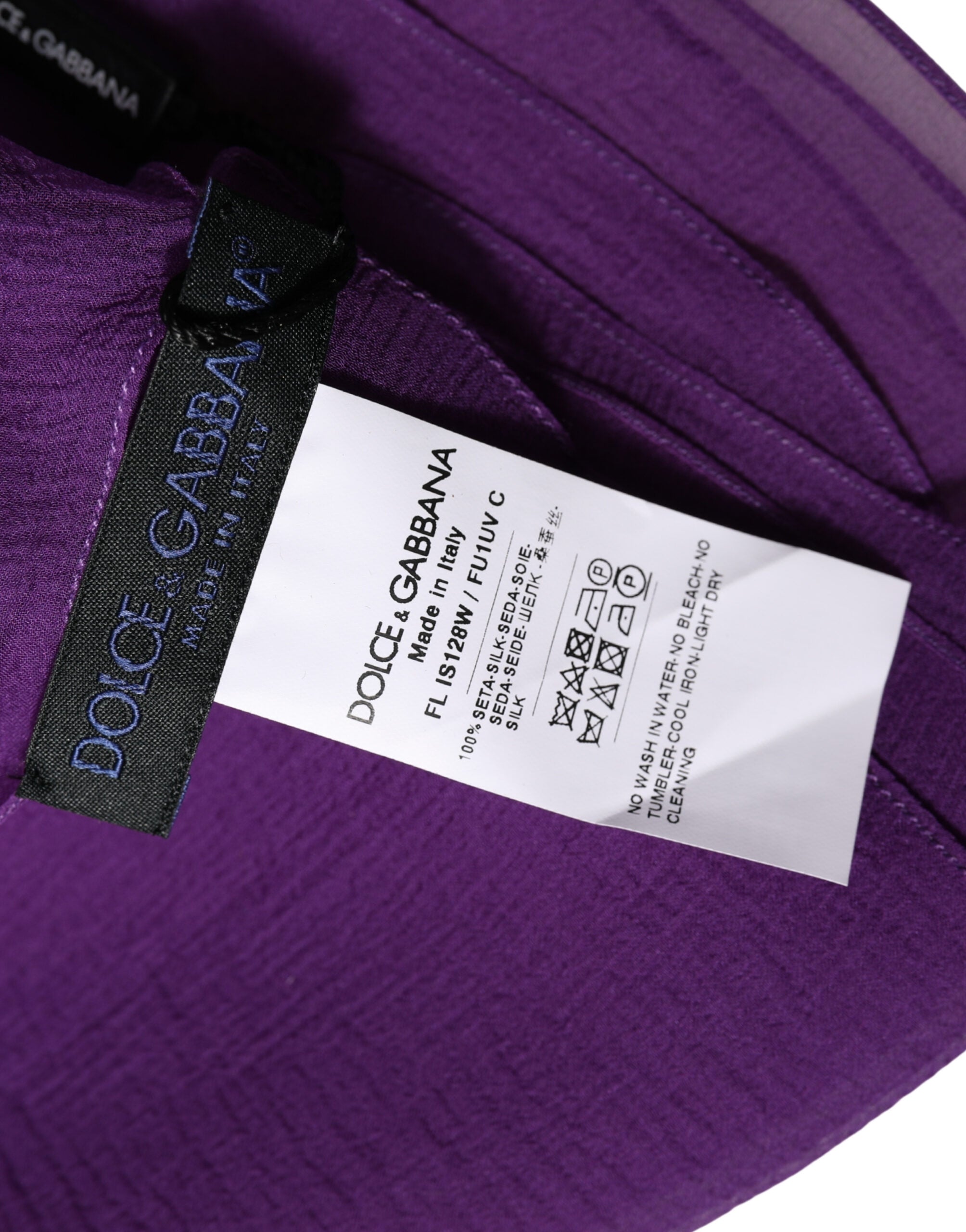 Dolce & Gabbana Purple Silk Neck Wrap Shawl Stole 200cm x 134cm Women's Scarf