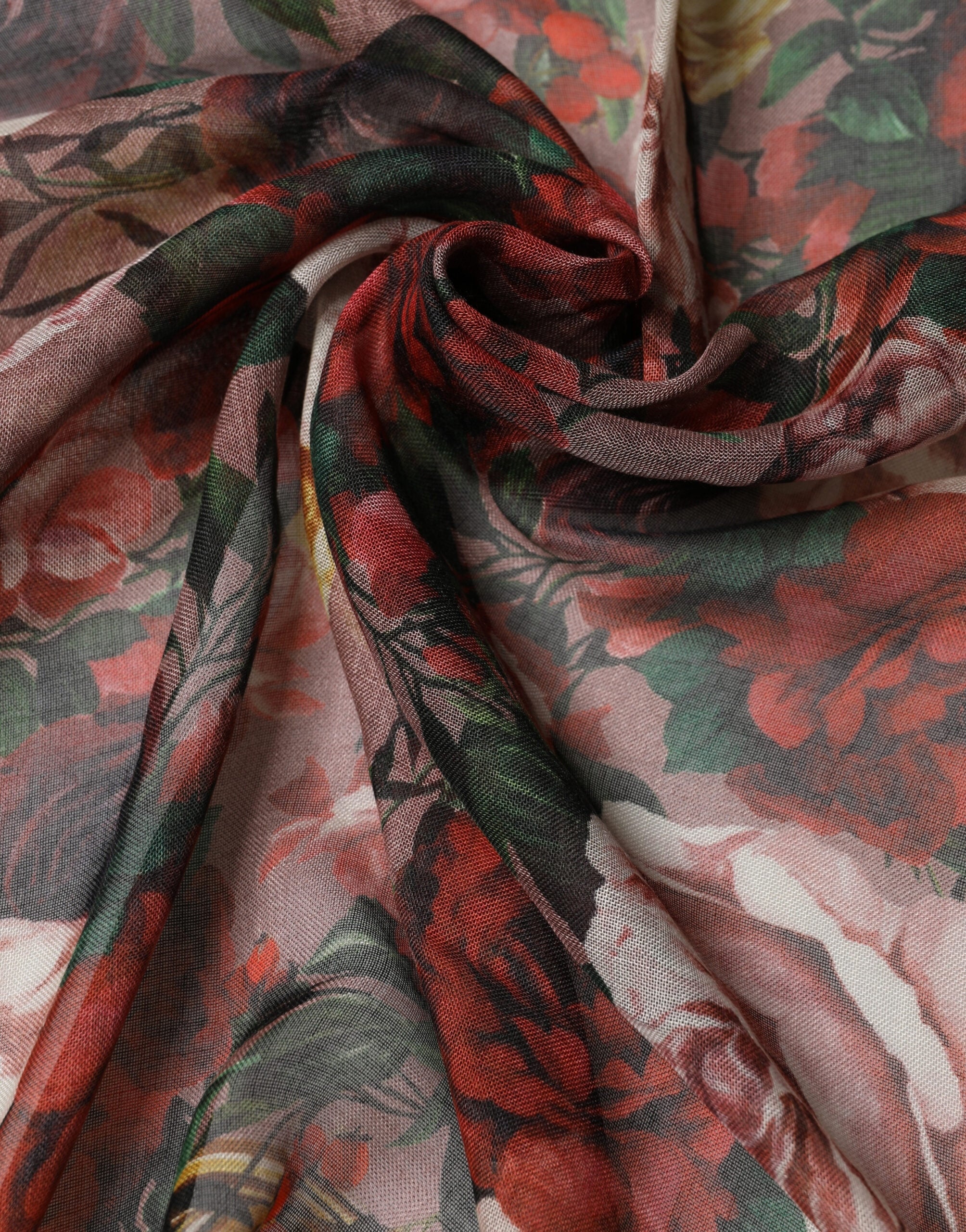 Dolce & Gabbana Multicolor Floral Cashmere Square Stole Women's Scarf (Pre-Owned)