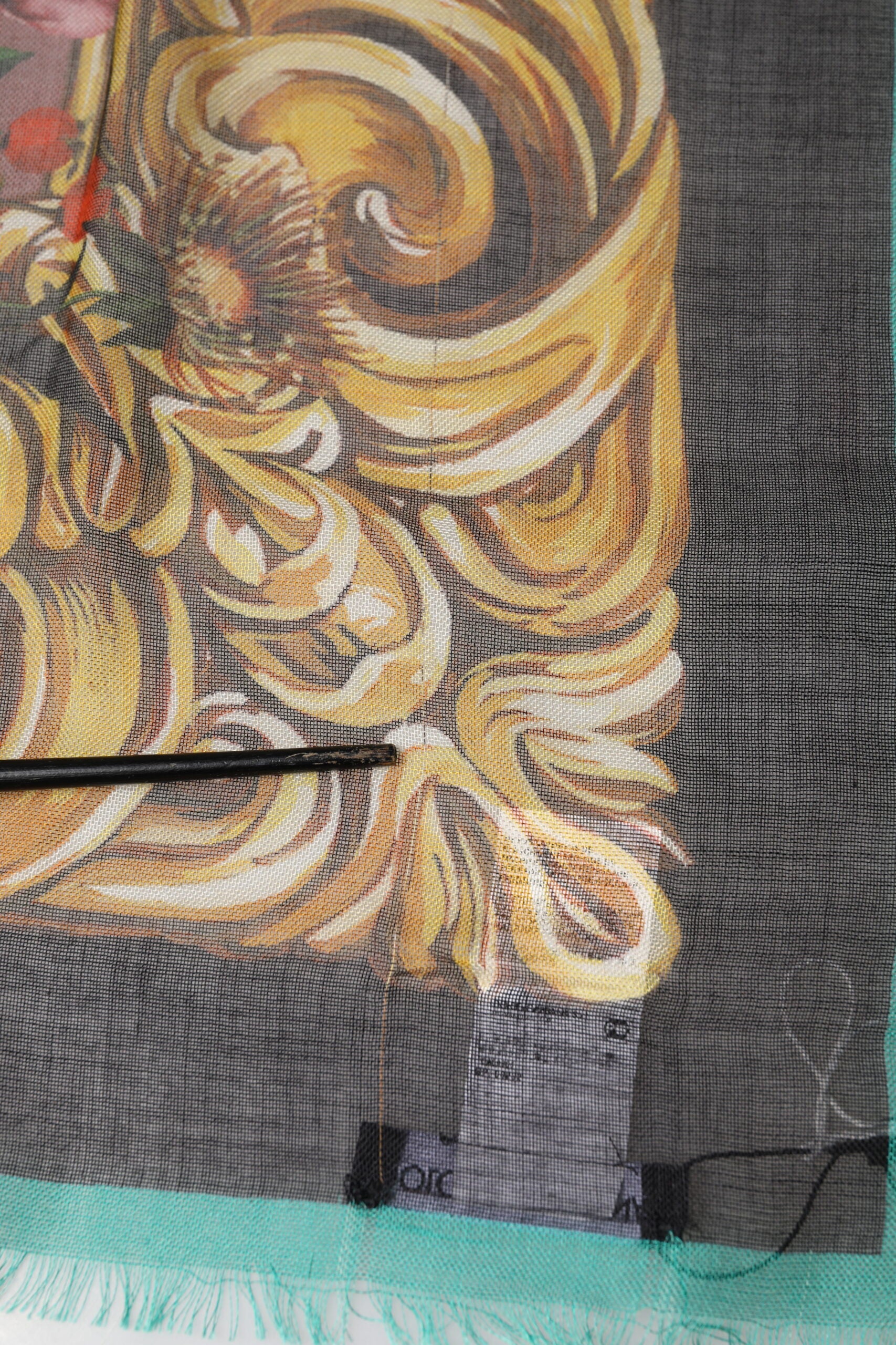 Dolce & Gabbana Multicolor Floral Cashmere Square Stole 134cmx134cm Women's Scarf (Pre-Owned)