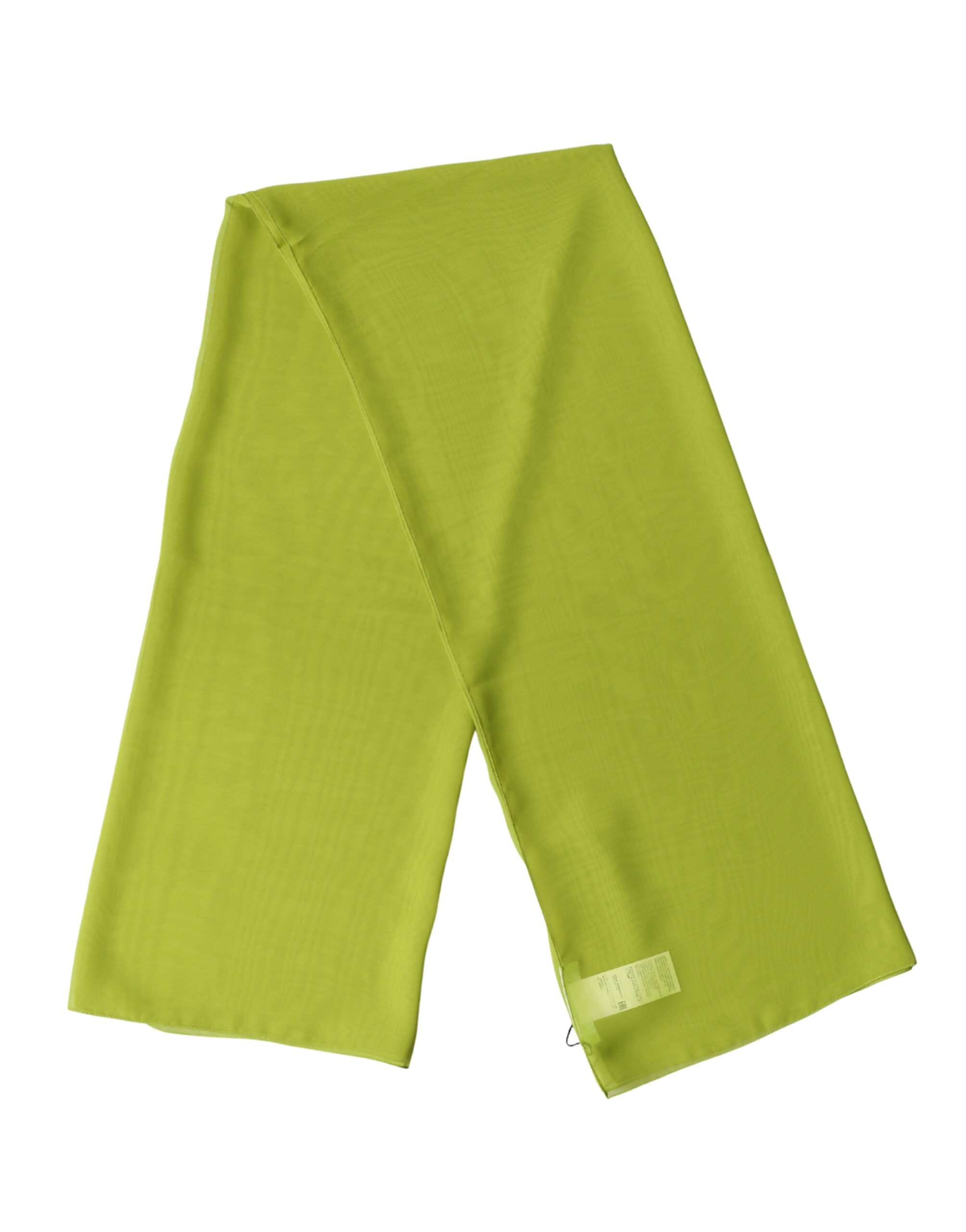 Dolce & Gabbana Yellow Green Neck Wrap Shawl Foulard 131cm x 99.5cm Women's Scarf