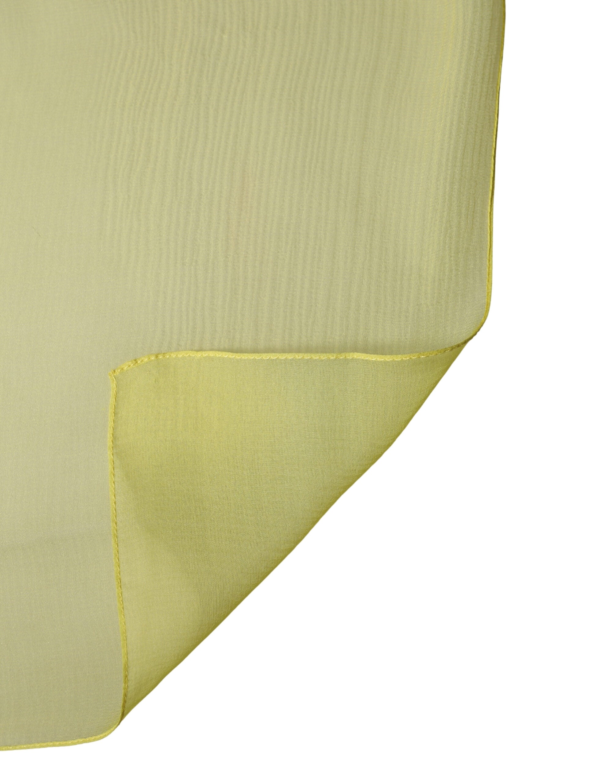 Dolce & Gabbana Yellow Silk Neck Wrap Shawl Foulard 120cm x 117cm Women's Scarf