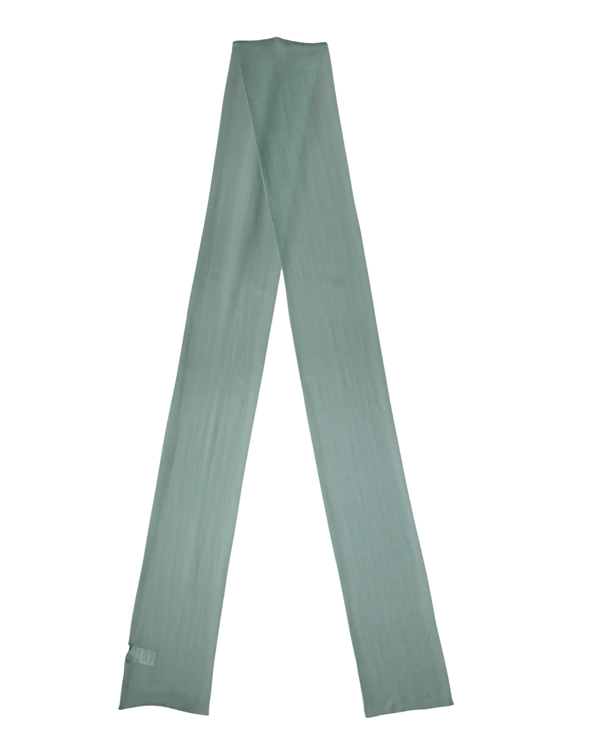 Dolce & Gabbana Teal Silk Sash Wrap Foulard Stole 292cm x 19cm Women's Scarf
