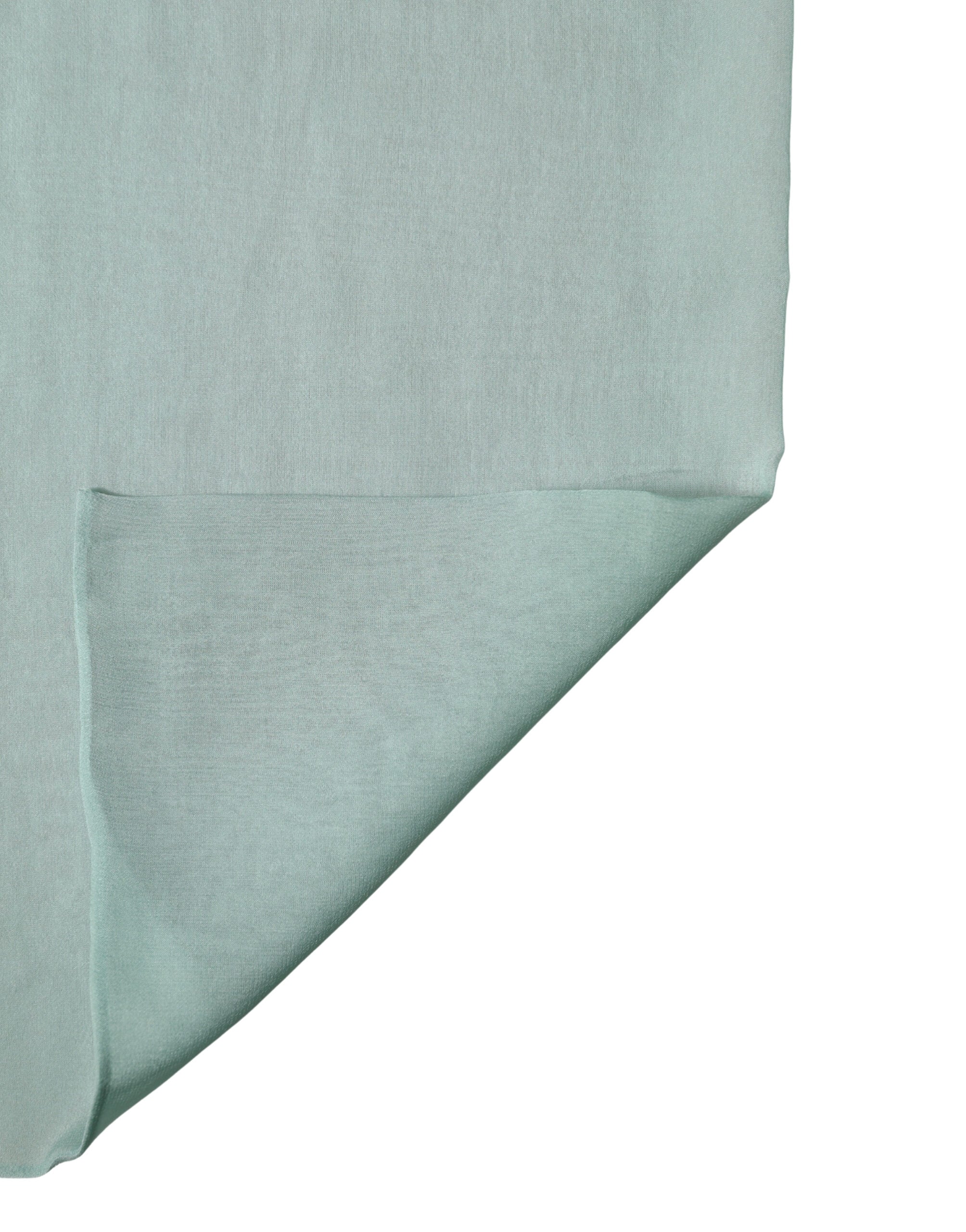 Dolce & Gabbana Teal Silk Sash Wrap Foulard Stole 292cm x 19cm Women's Scarf