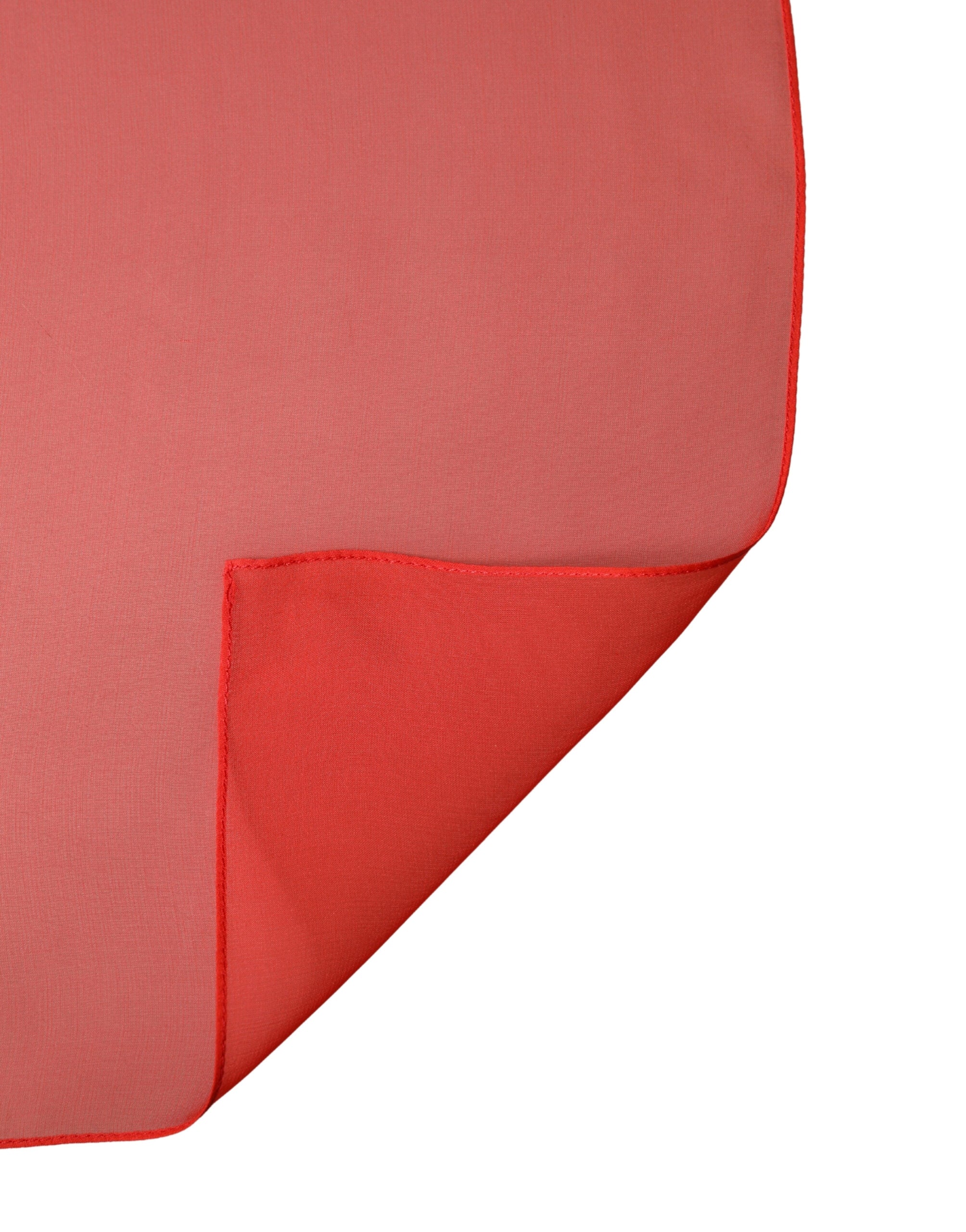 Dolce & Gabbana Red Silk Neck Wrap Shawl Foulard 133cm x 129cm Women's Scarf