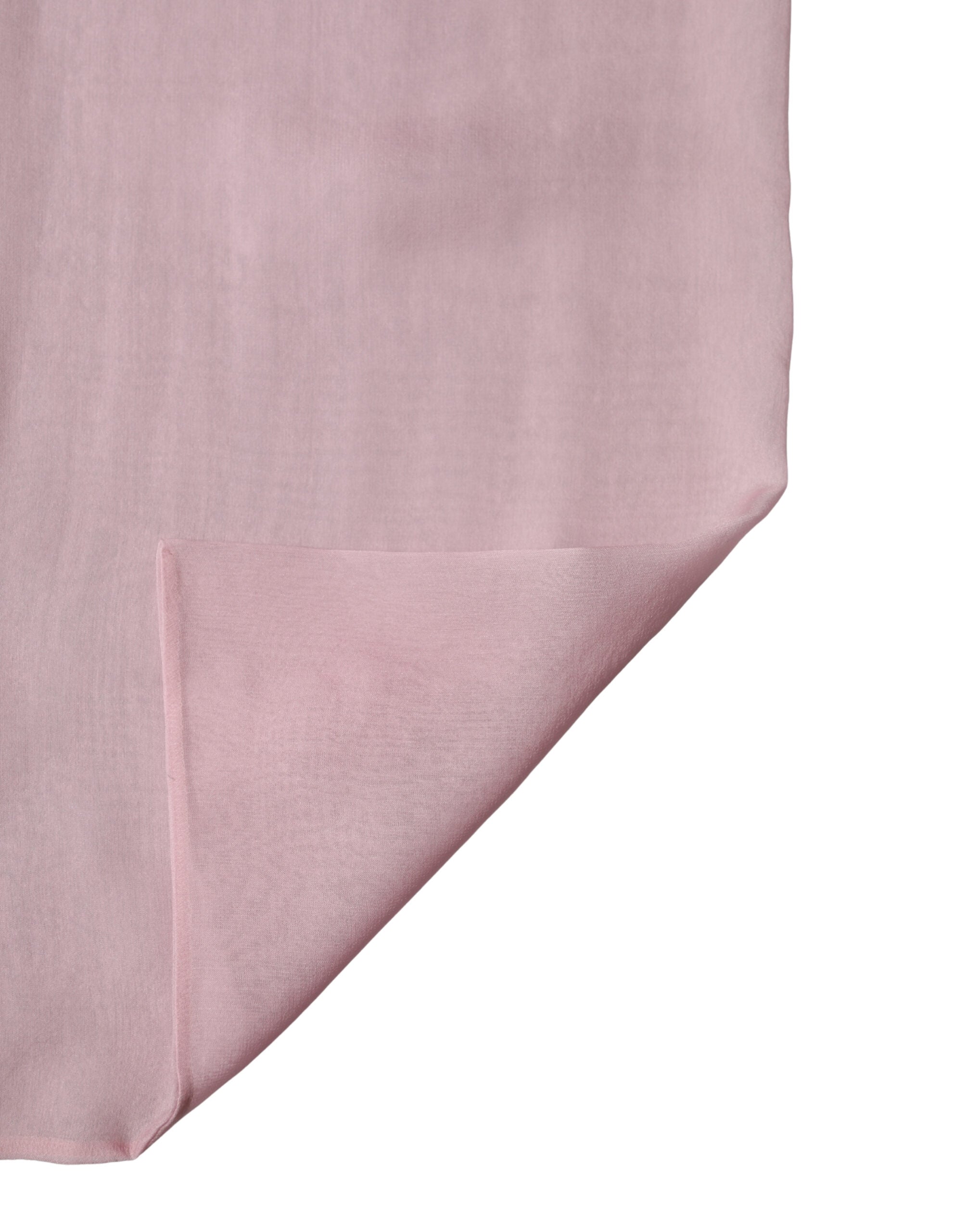 Dolce & Gabbana Pink Silk Sash Wrap Shawl Foulard 291cm x 19cm Women's Scarf