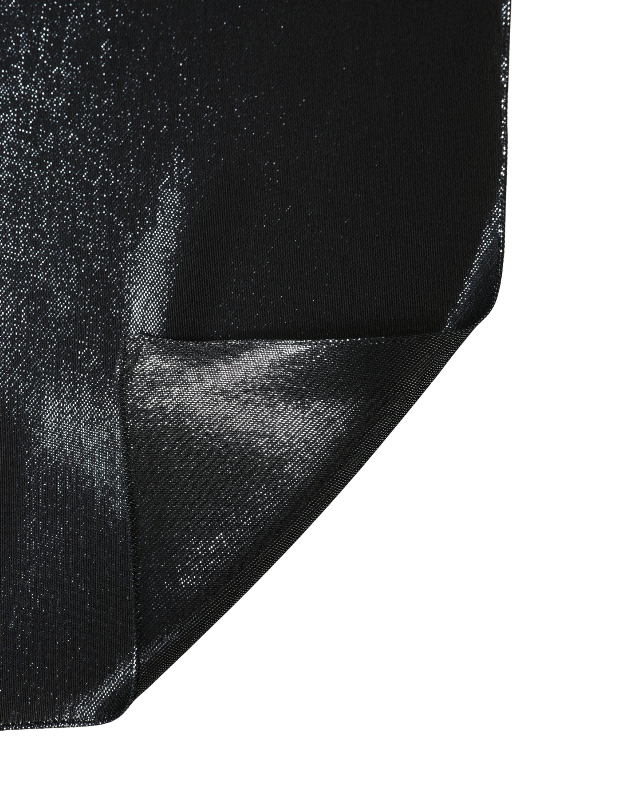 Dolce & Gabbana Black Silk Lurex Foulard Wrap Shawl 119cm x 117.5cm Women's Scarf (Pre-Owned)