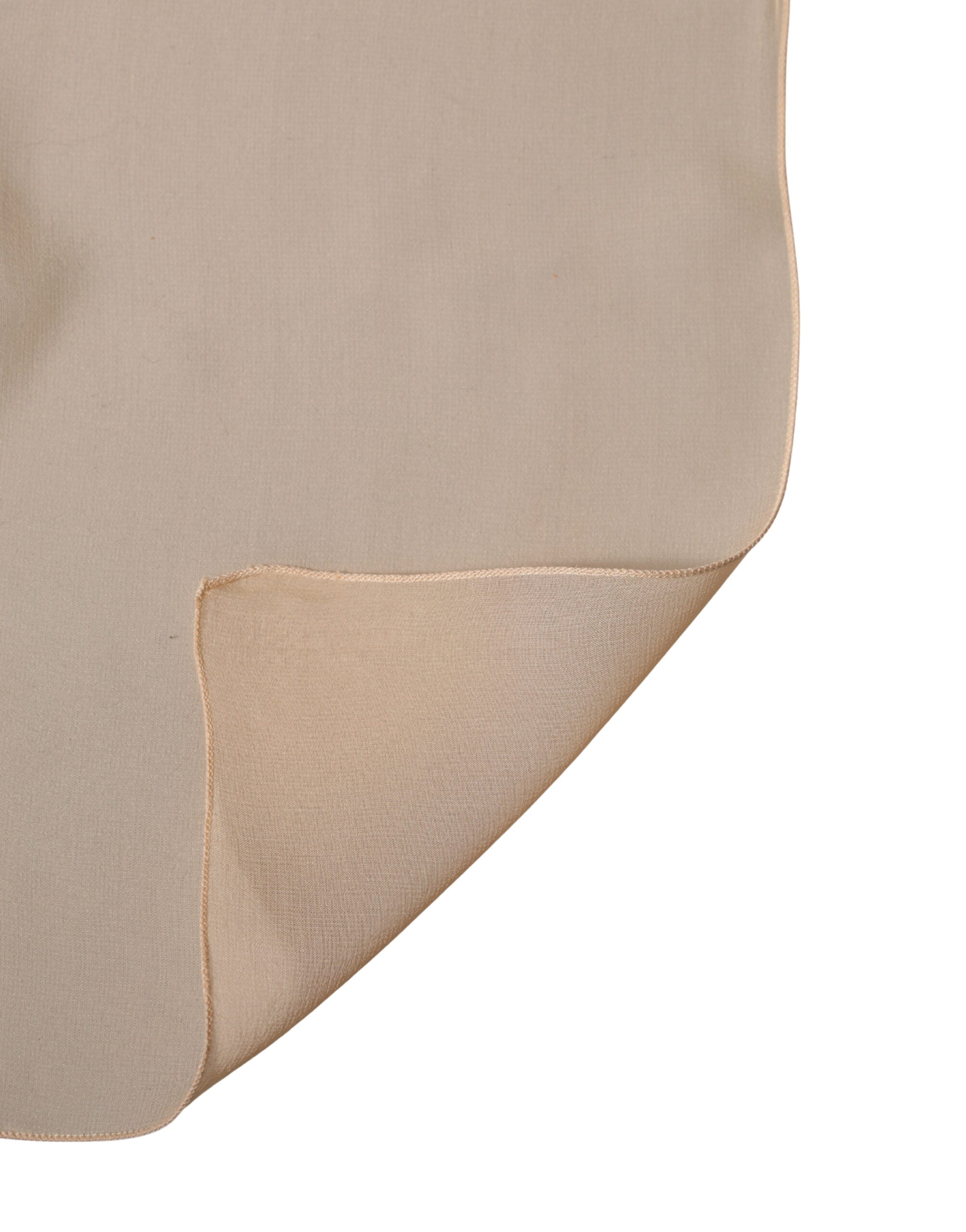 Dolce & Gabbana Beige Silk Neck Wrap Shawl Stole 272cm x 120cm Women's Scarf
