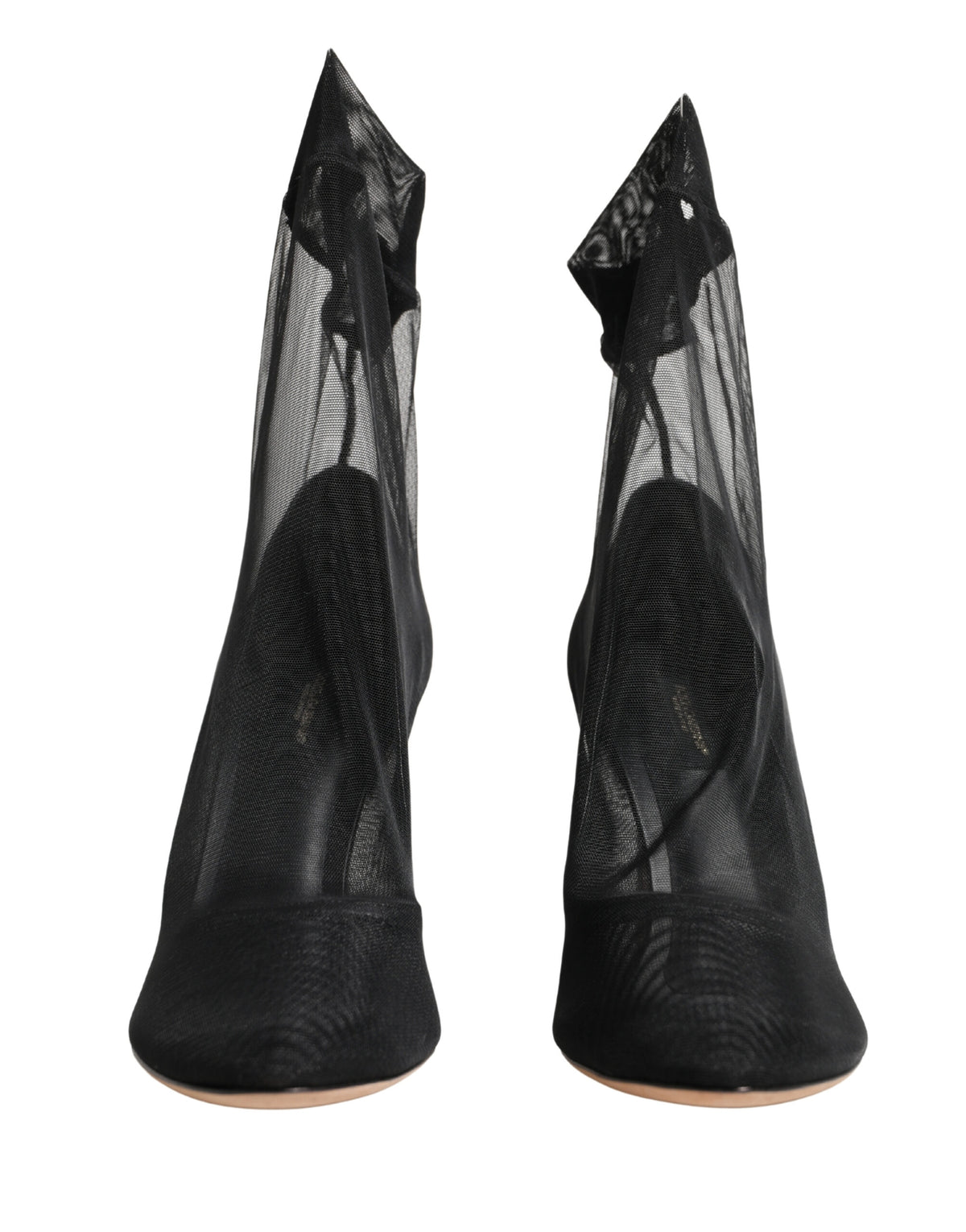 Dolce & Gabbana Black Nylon Stretch Mesh Sock Boots Women's Shoes (Pre-Owned)