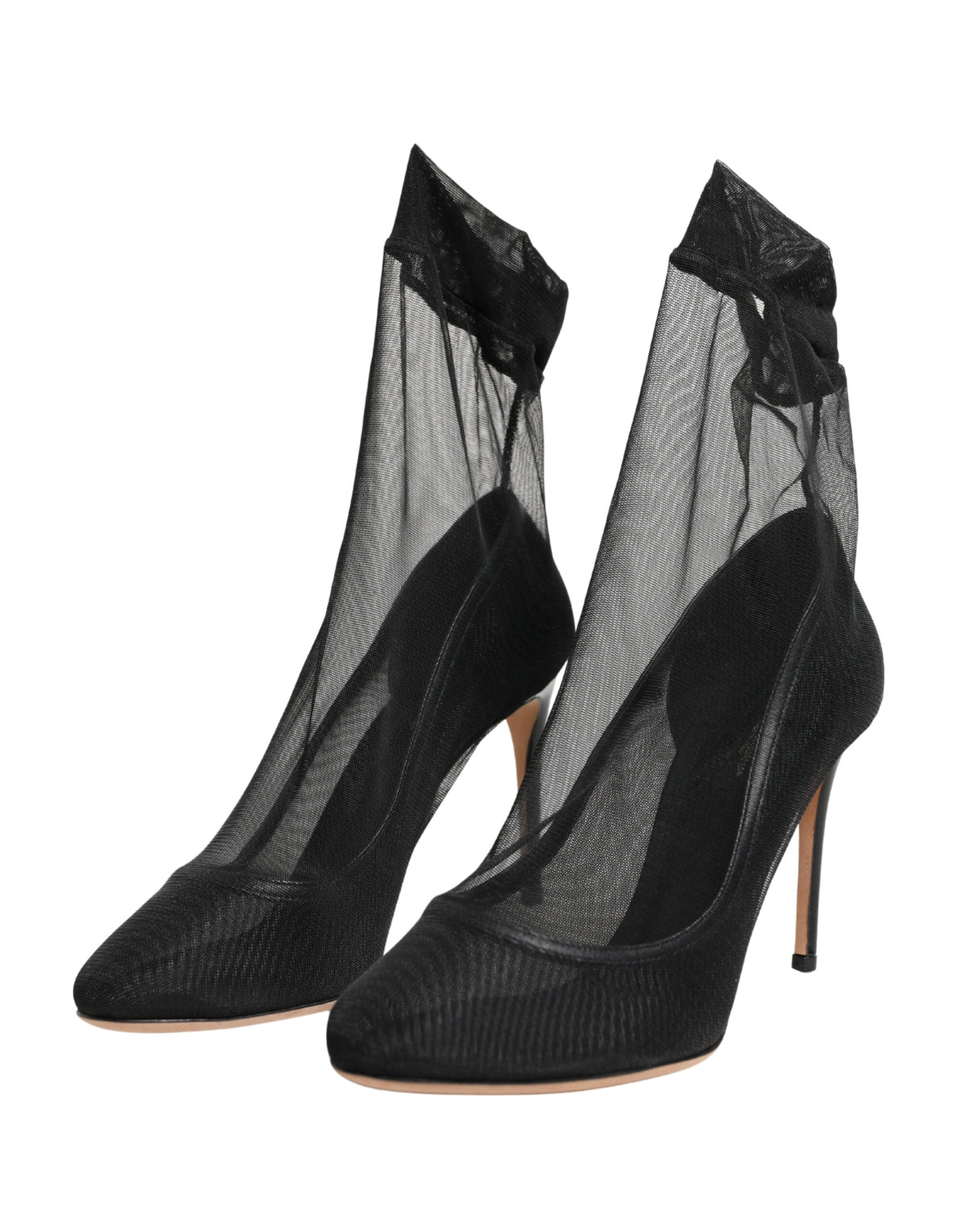Dolce & Gabbana Black Nylon Stretch Mesh Sock Boots Women's Shoes (Pre-Owned)