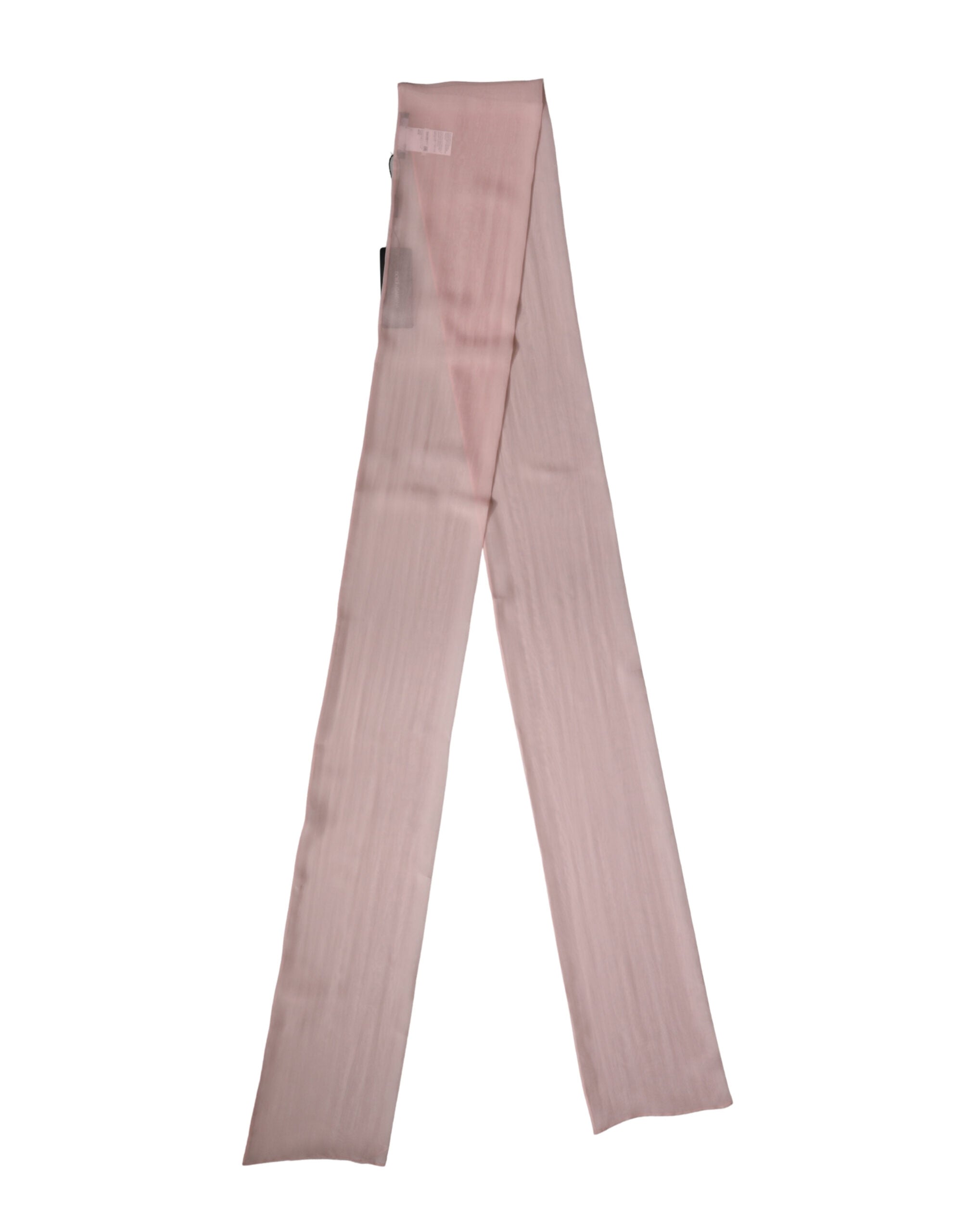 Dolce & Gabbana Light Pink Silk Neck Wrap Shawl Stole 293cm x 19cm Women's Scarf