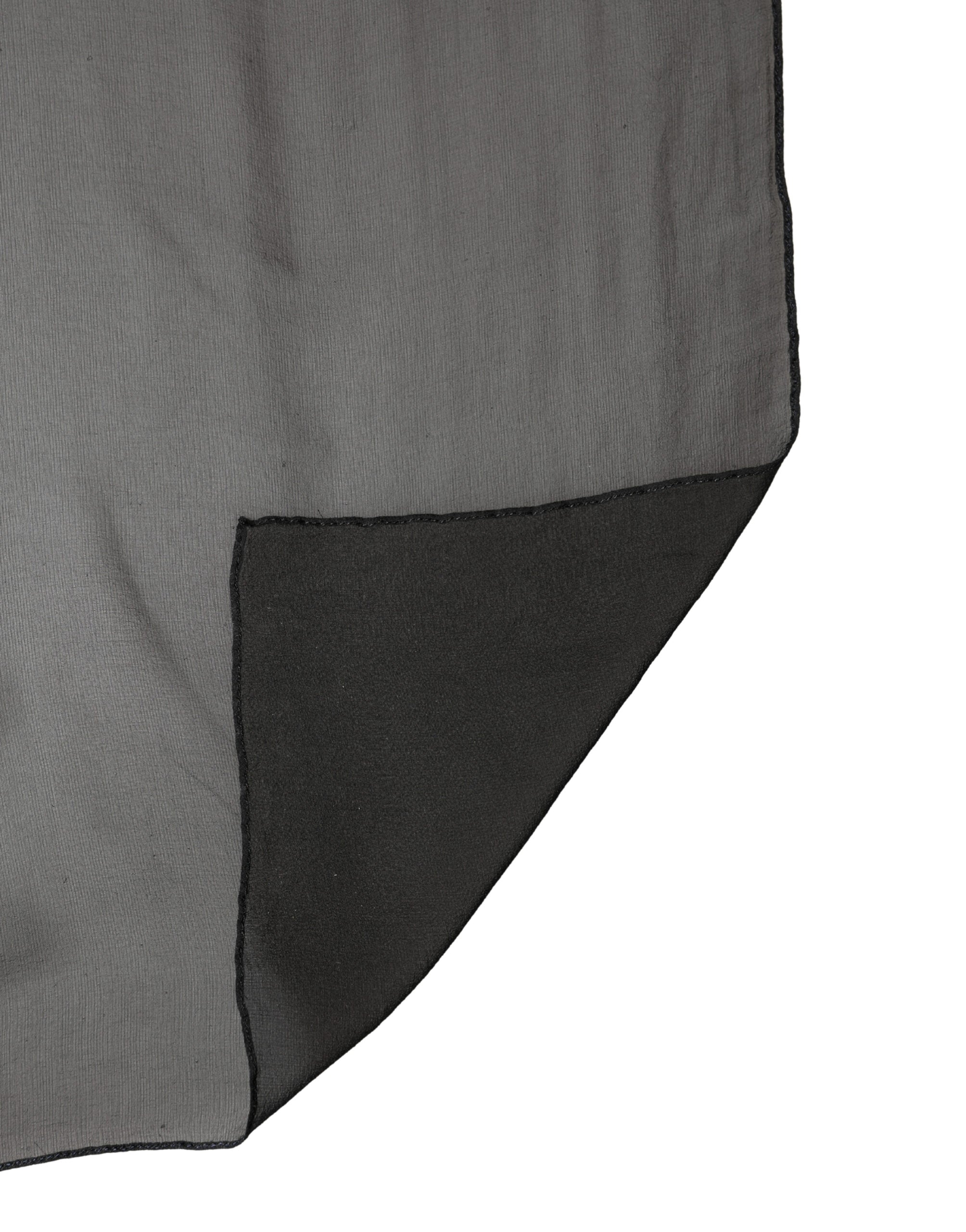 Dolce & Gabbana Black Silk Neck Wrap Shawl Stole 167cm x 126cm Women's Scarf