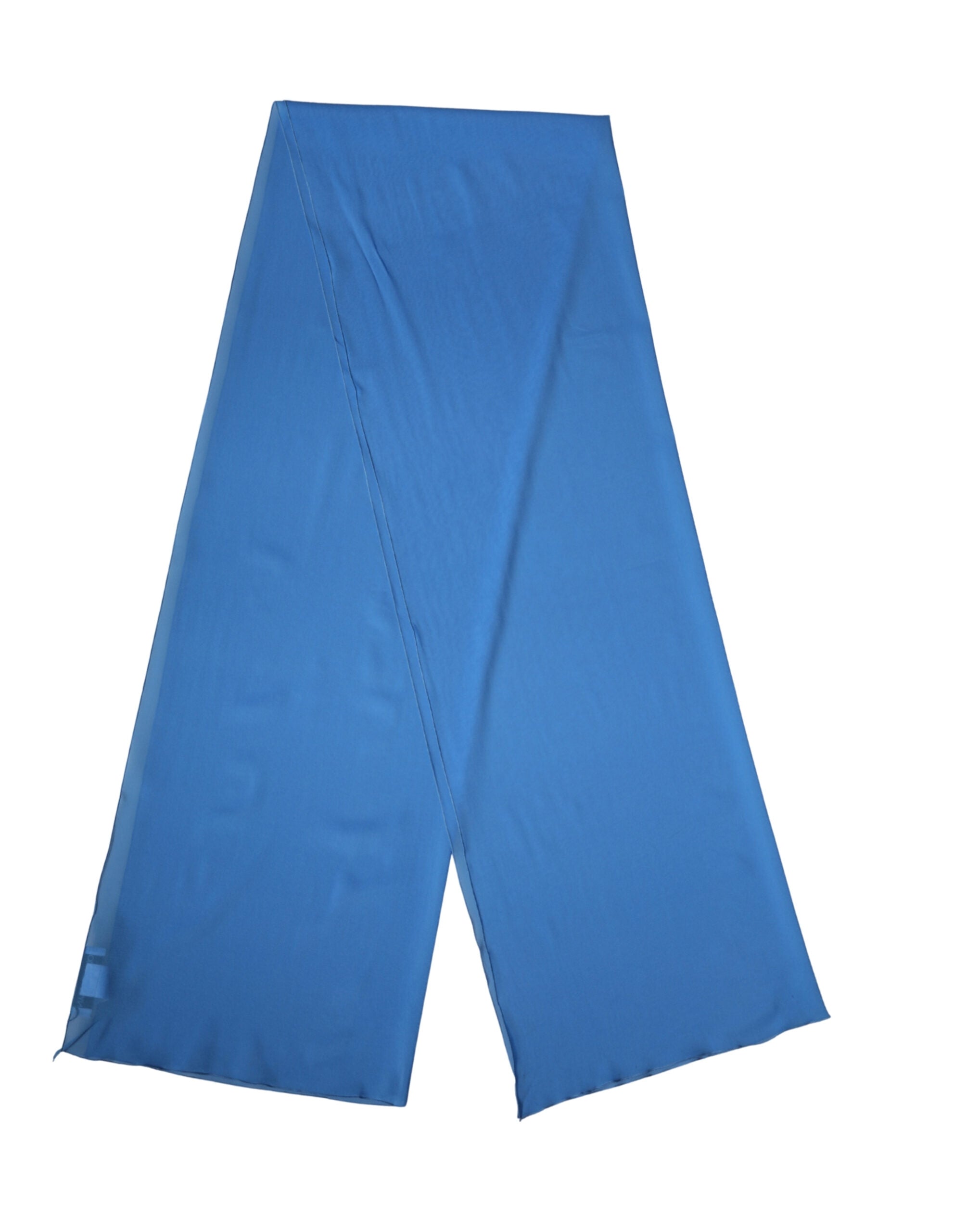 Dolce & Gabbana Blue Silk Neck Wrap Shawl Stole 200cm x 64cm Women's Scarf