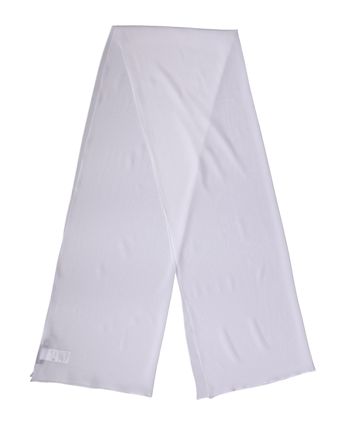 Dolce & Gabbana White Silk Neck Wrap Shawl Stole 200cm x 64cm Women's Scarf