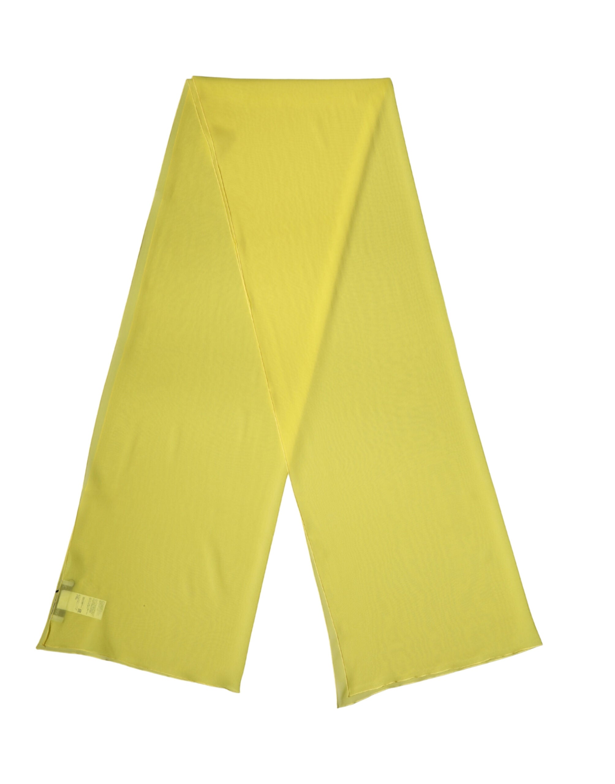 Dolce & Gabbana Yellow Silk Neck Wrap Shawl Stole 200cm x 64cm Women's Scarf