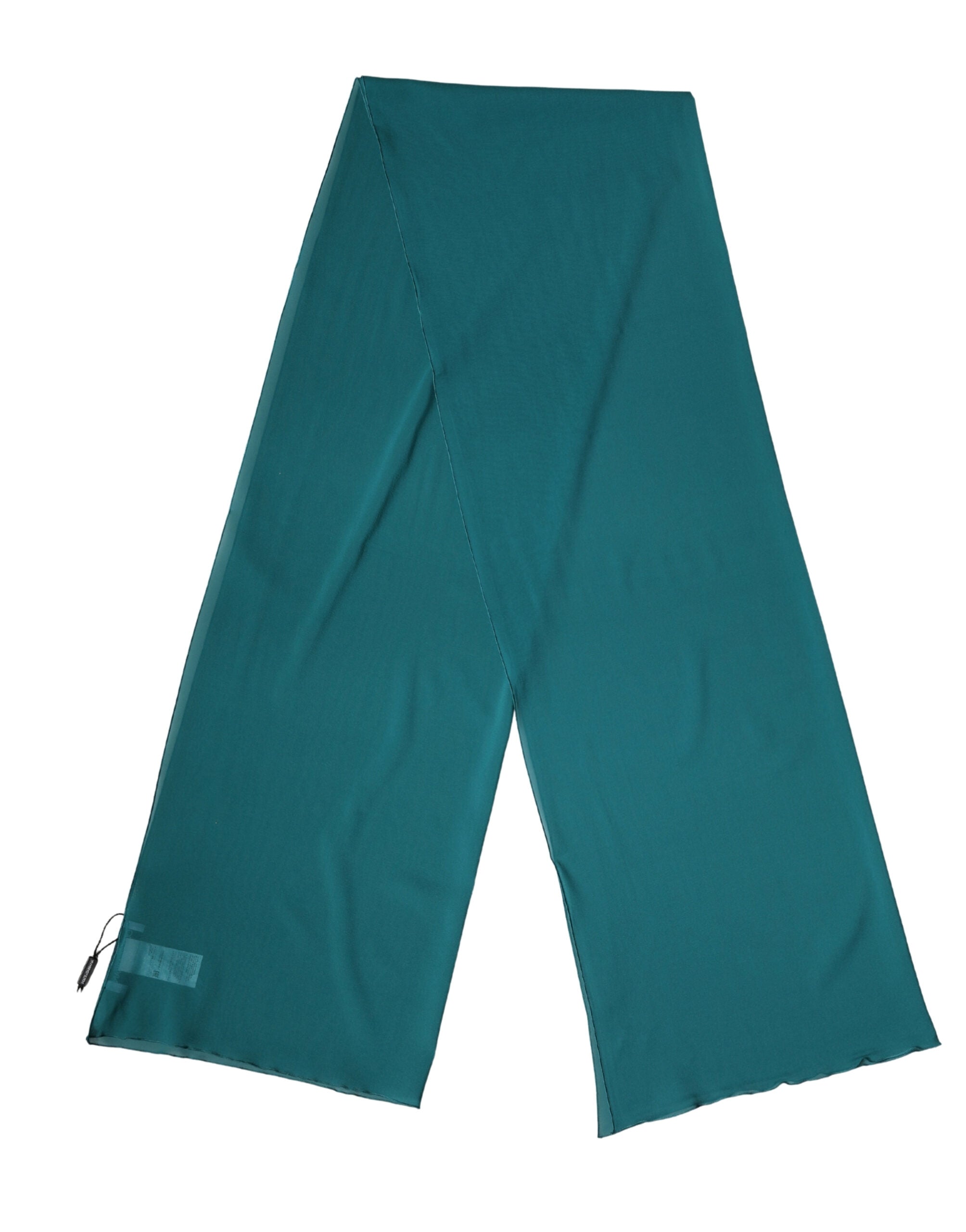 Dolce & Gabbana Blue Green Silk Neck Wrap Shawl Stole 200cm x 64cm Women's Scarf