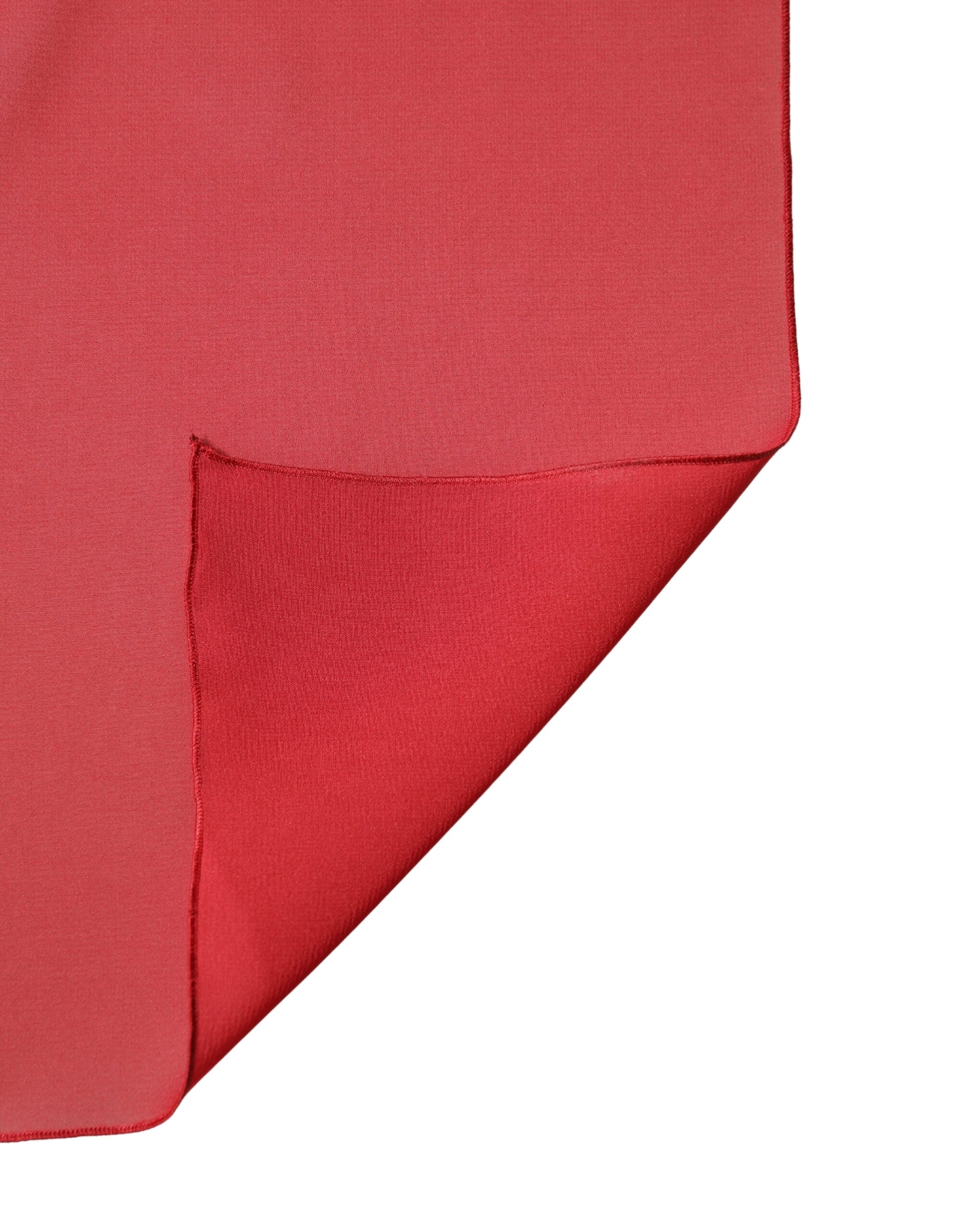 Dolce & Gabbana Red Silk Neck Wrap Shawl Women Stole 200cm x 64cm Women's Scarf