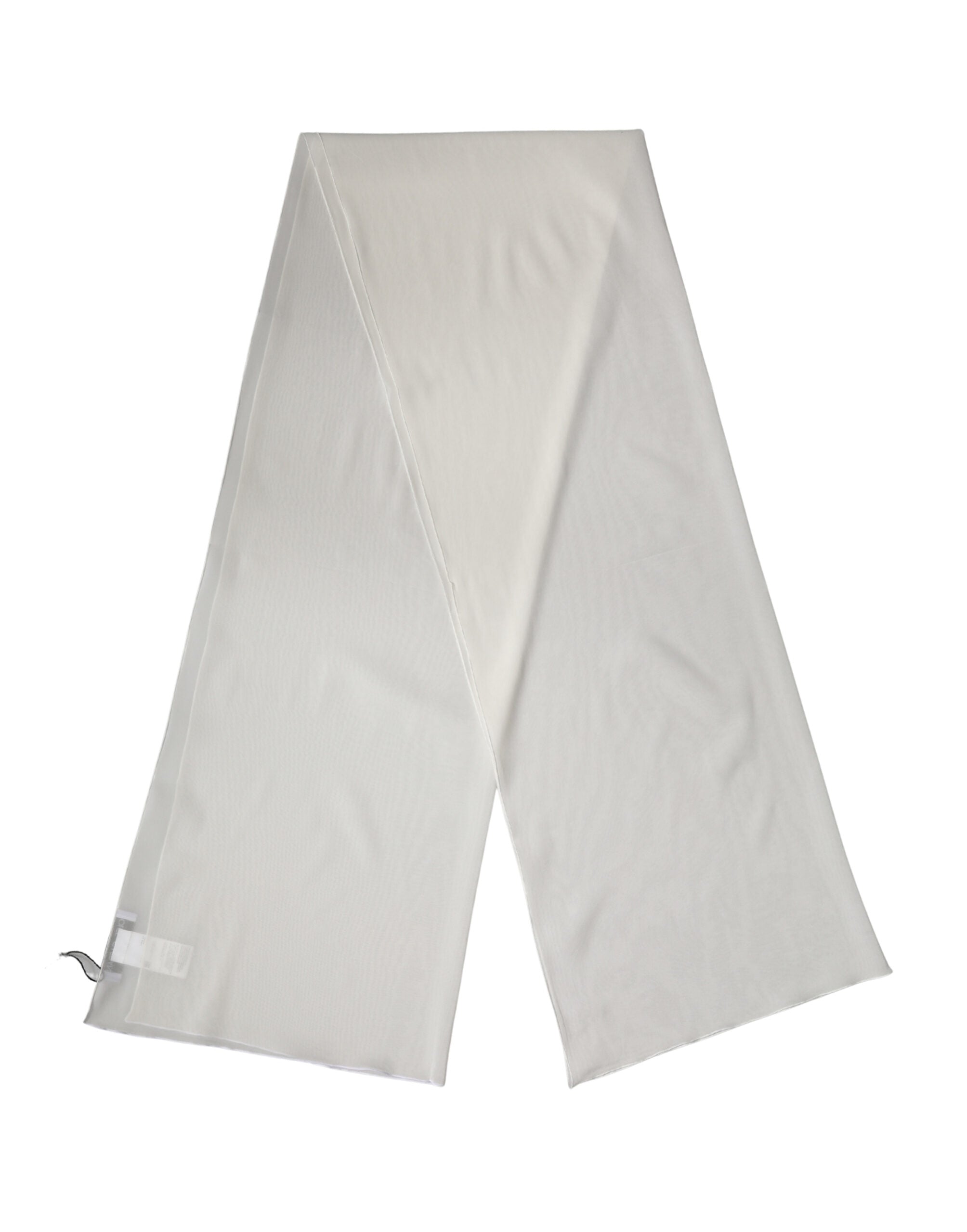 Dolce & Gabbana Off White Silk Neck Wrap Shawl Stole 200cm x 64cm Women's Scarf