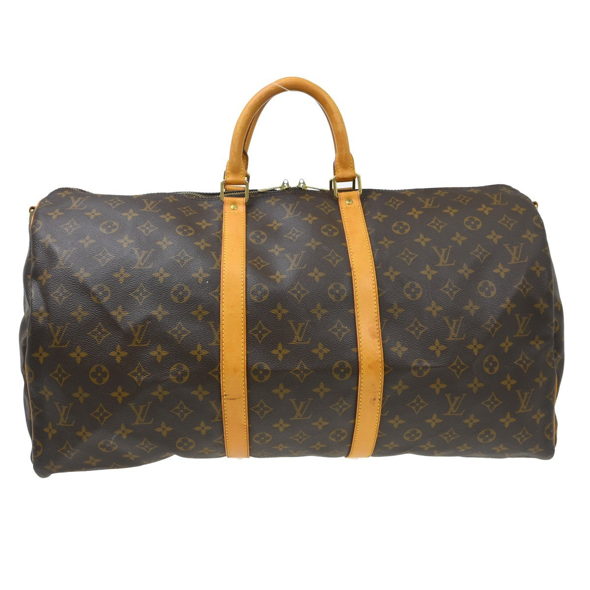 Louis Vuitton Keepall Bandouliere Monogram Canvas Brown Canvas Travel Bag Bag (Pre-Owned)