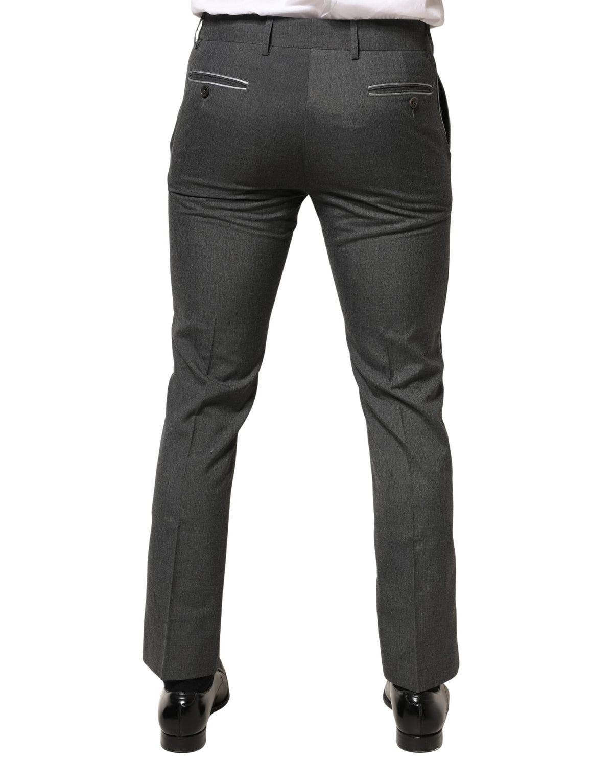 Daniele Alessandrini Gray Polyester Formal Dress Trouser Men's Pants (Pre-Owned)