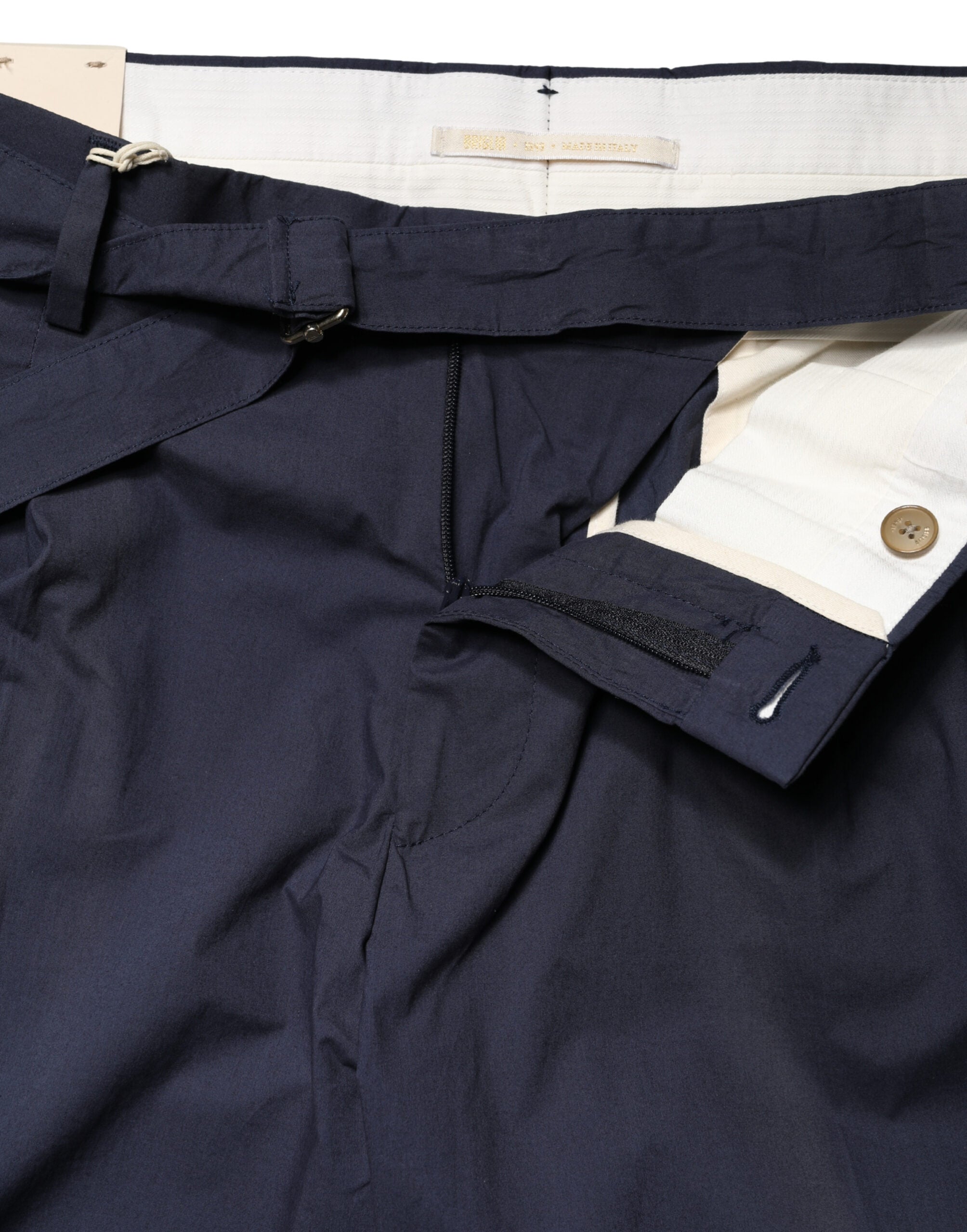Briglia 1949 DarkBlue Wool Straight Formal Dress Trouser Men's Pants (Pre-Owned)
