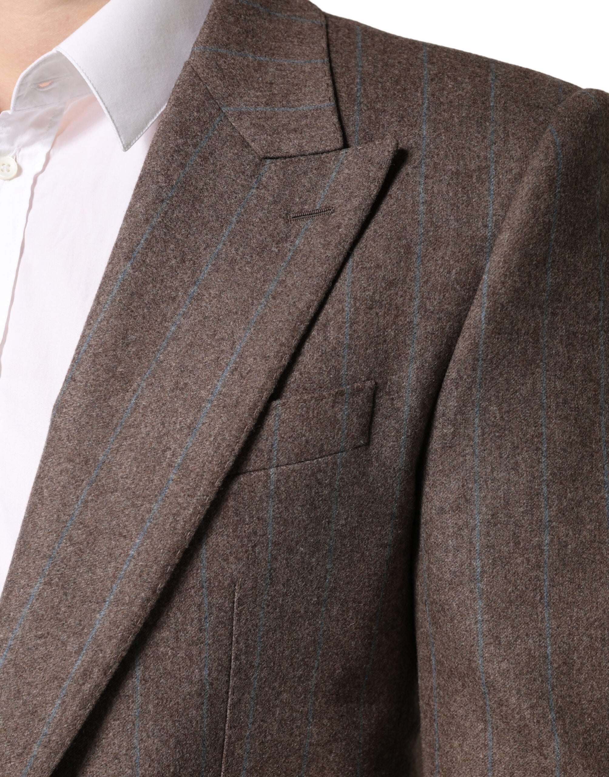 Dolce & Gabbana Brown Stripes Single Breasted Men's Blazer