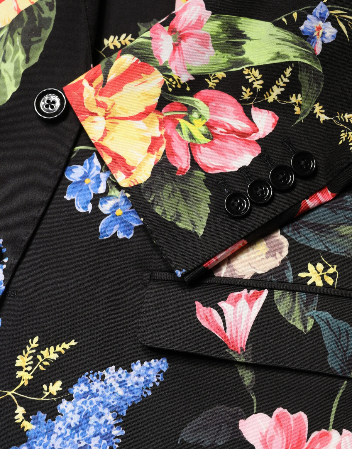 Dolce & Gabbana Black Floral Single Breasted MARTINI 2 Piece Men's Suit