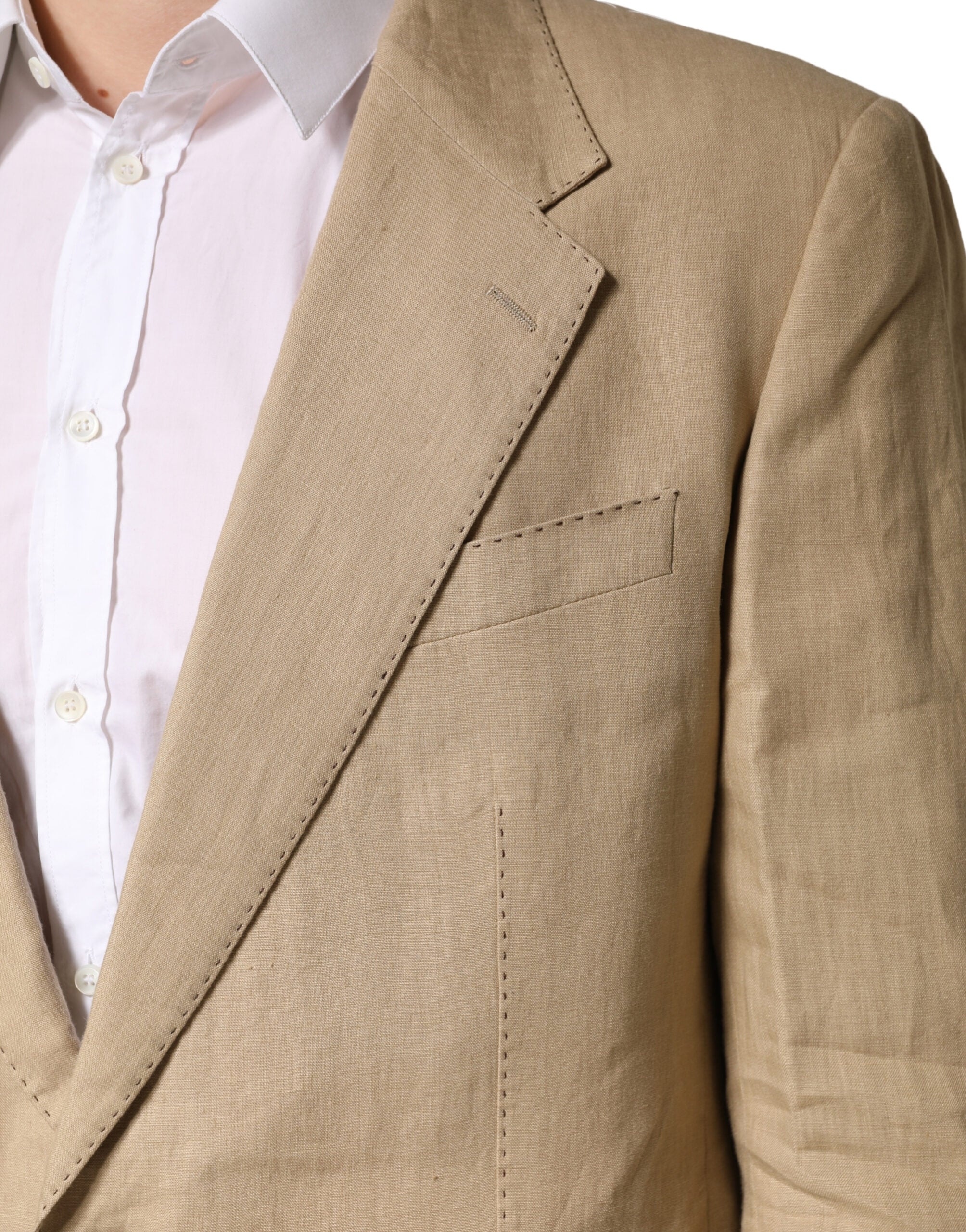Dolce & Gabbana Beige TAORMINA Single Breasted Formal 2 Piece Men's Suit
