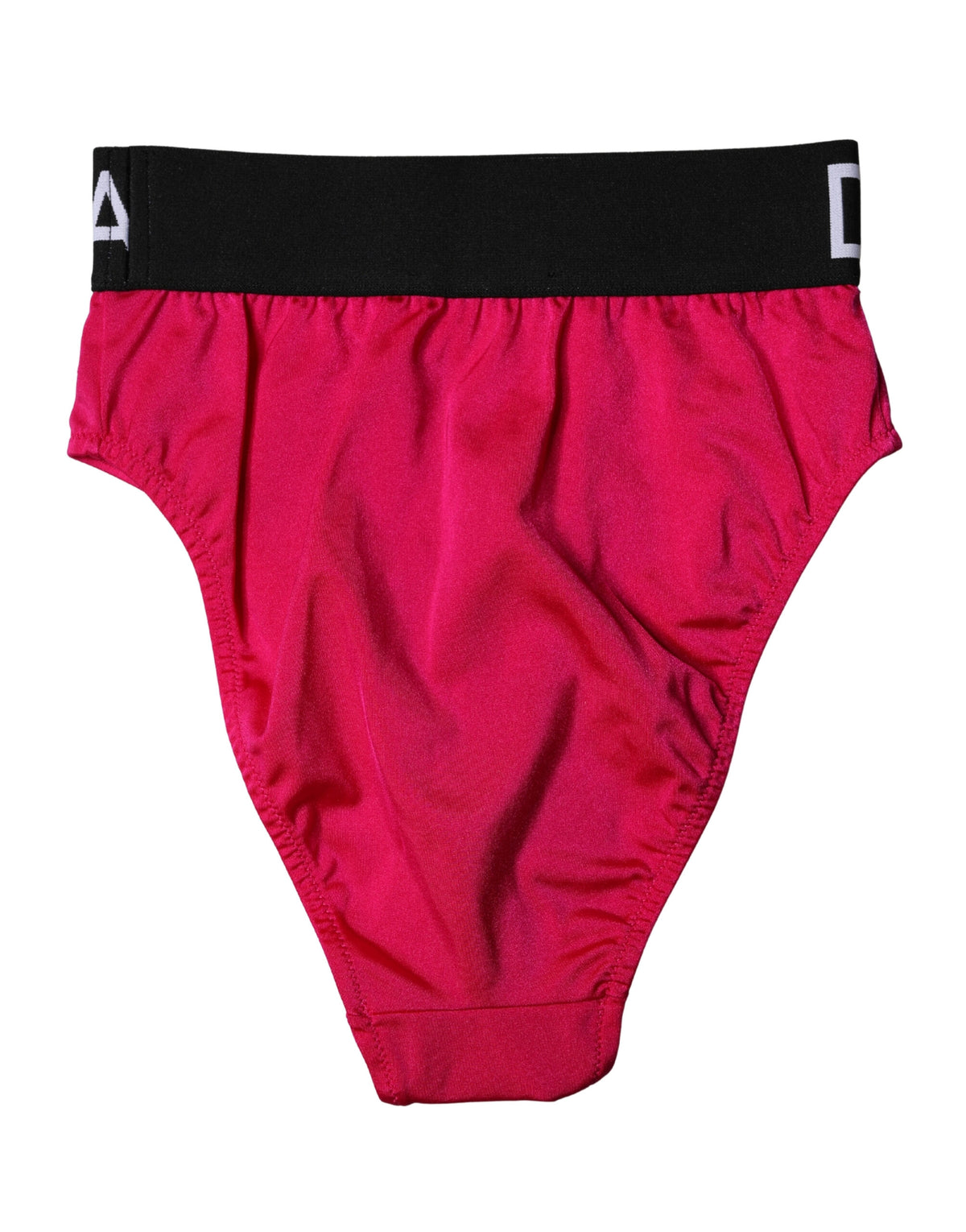 Dolce & Gabbana Pink Embellished High-Waist Brief Logo Women's Underwear