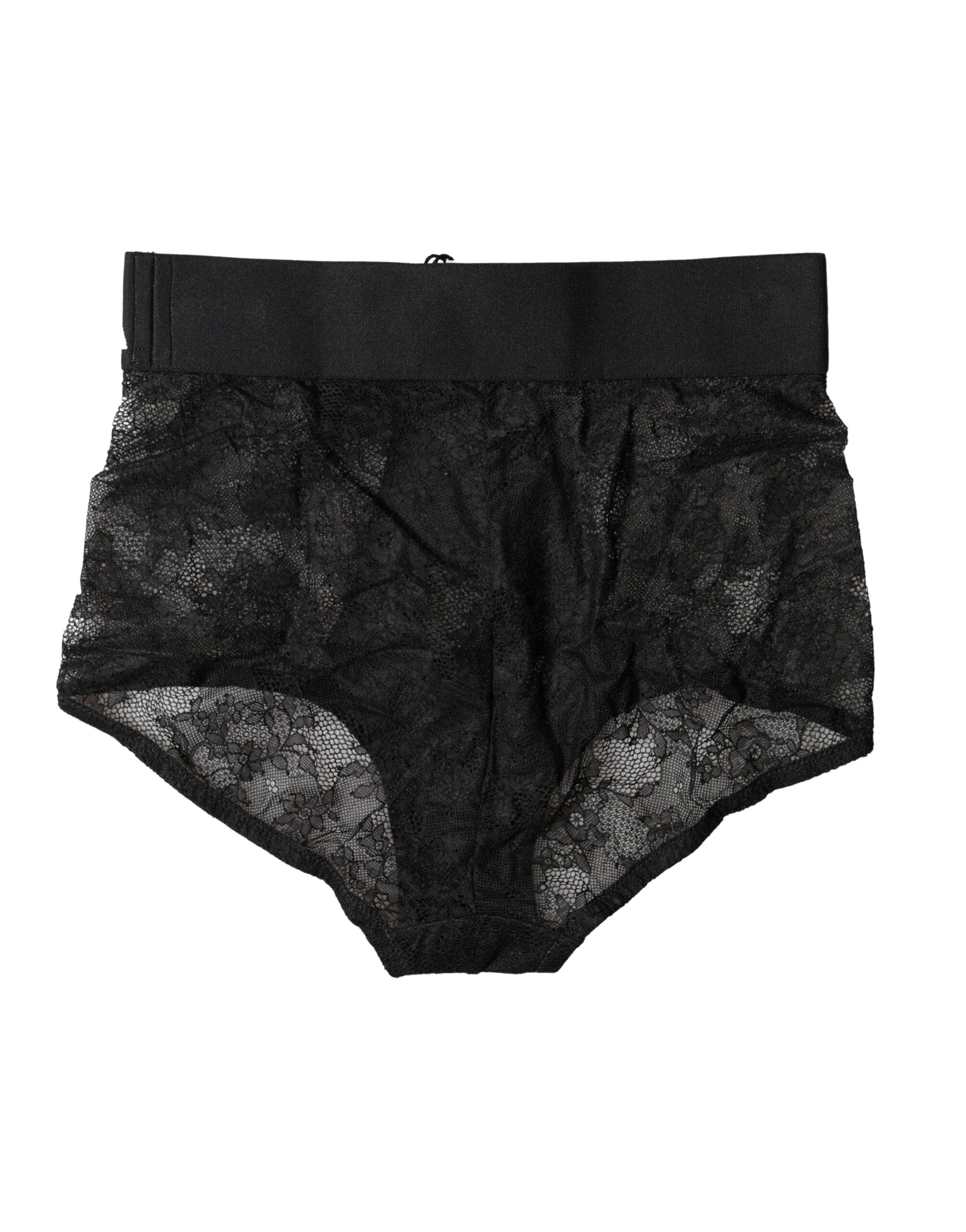 Dolce & Gabbana Black Logo Girdle High Waist Panty Women's Underwear