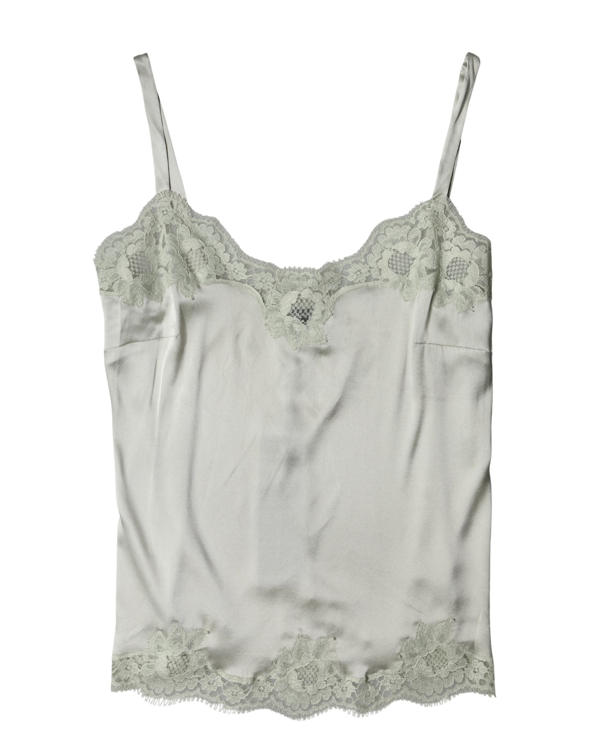 Dolce & Gabbana Light Green Floral Lace Lingerie Top Women's Underwear