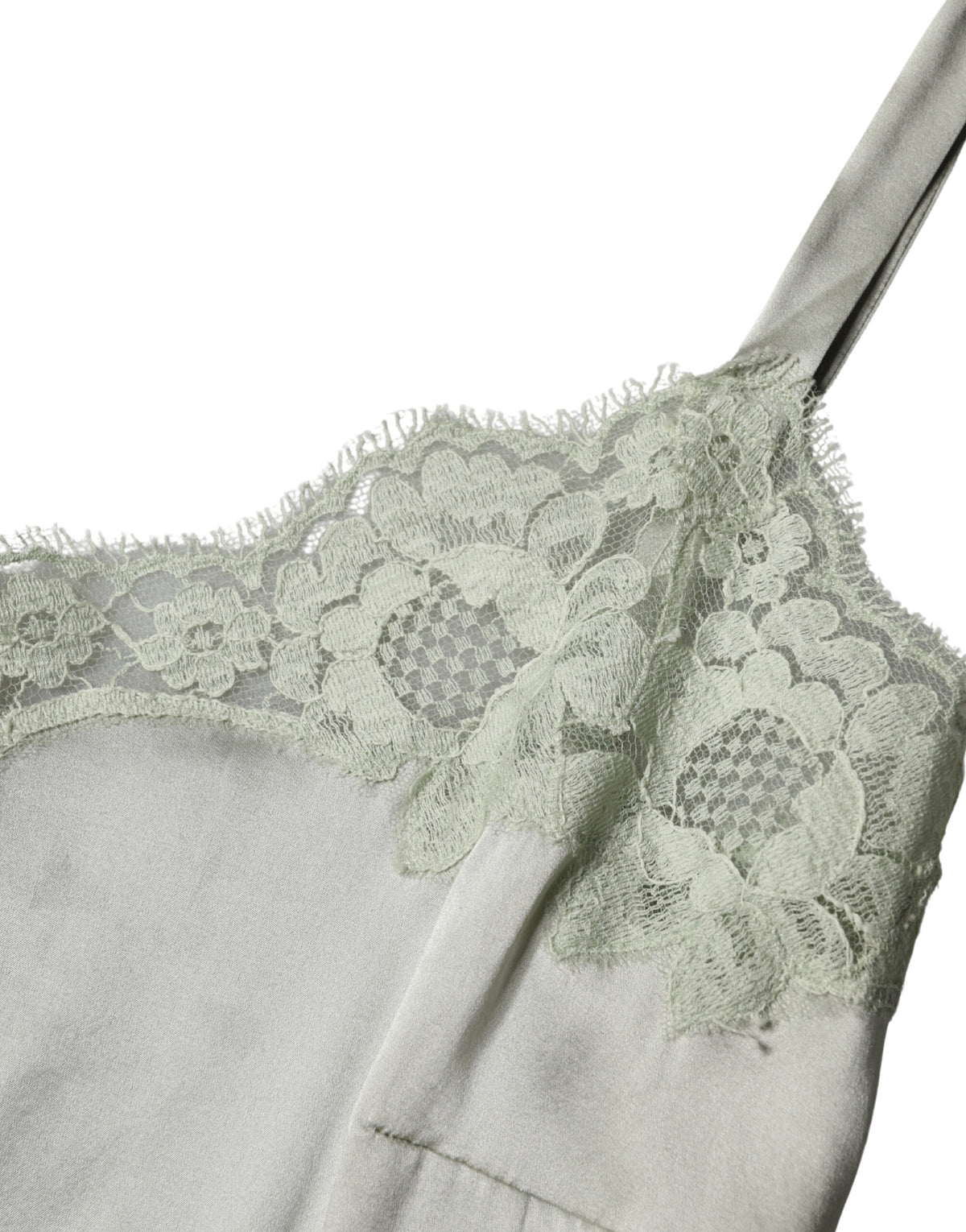 Dolce & Gabbana Light Green Floral Lace Lingerie Top Women's Underwear