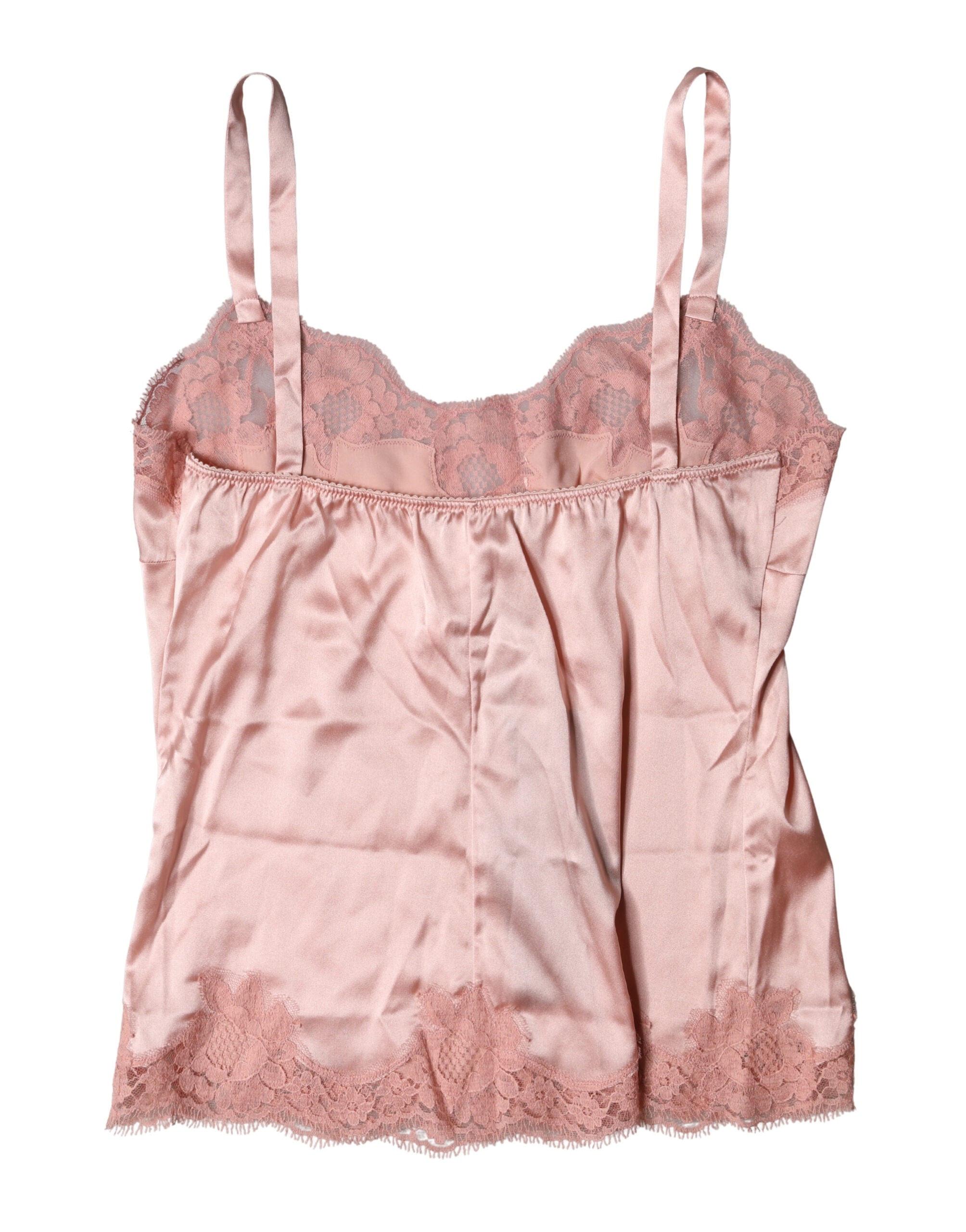 Dolce & Gabbana Light Pink Floral Lace Lingerie Top Women's Underwear